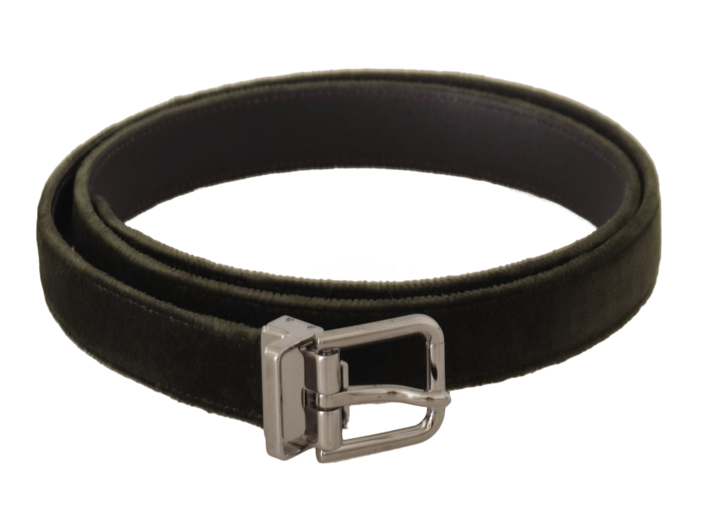 Dolce & Gabbana Elegant Velvet Leather Green Men's Belt