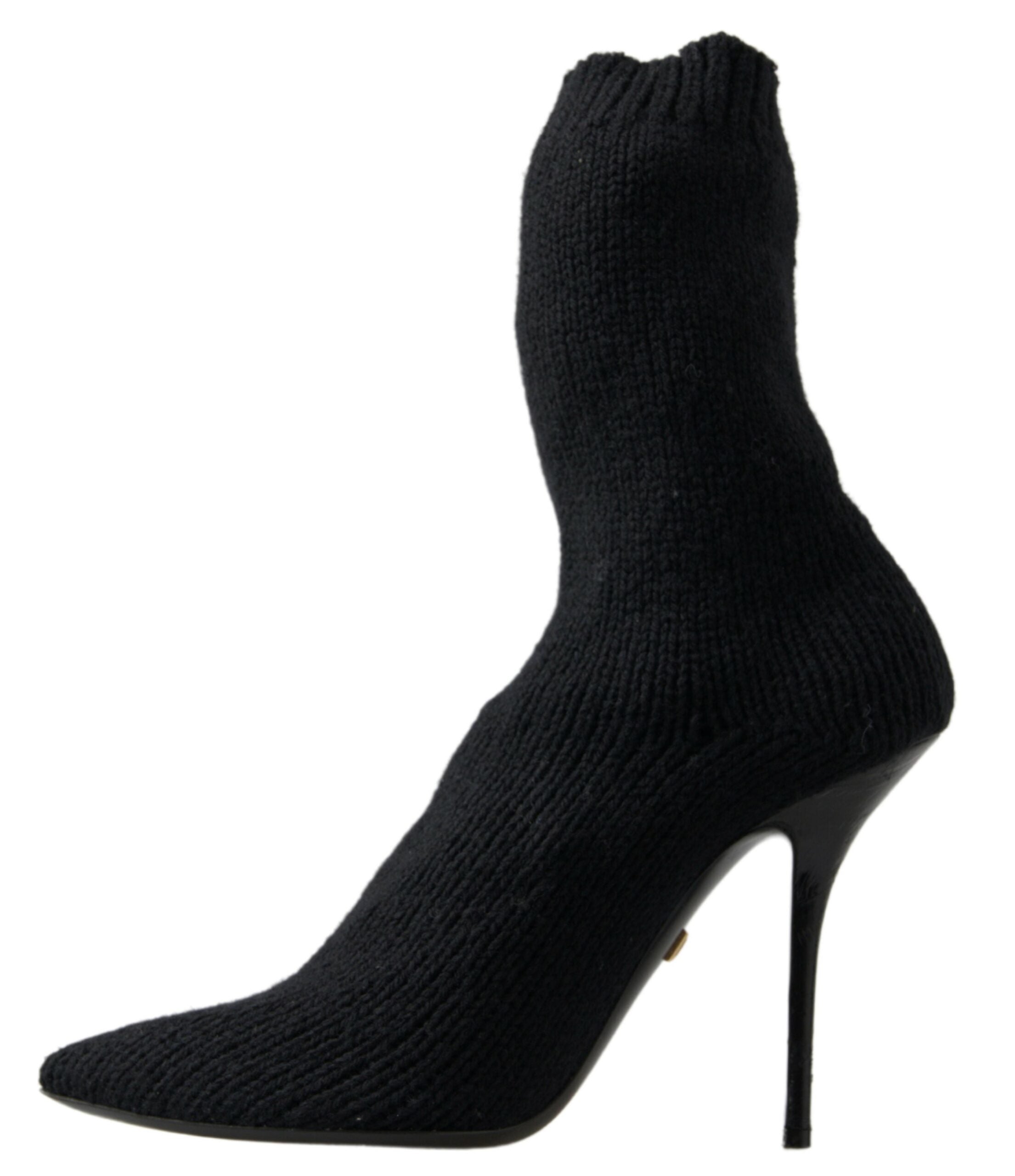 Dolce & Gabbana Black Stiletto Heel Mid Calf Women Boot Women's Shoes