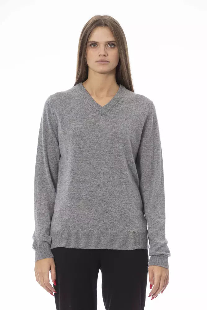 Baldinini Trend Gray Wool Women Women's Sweater