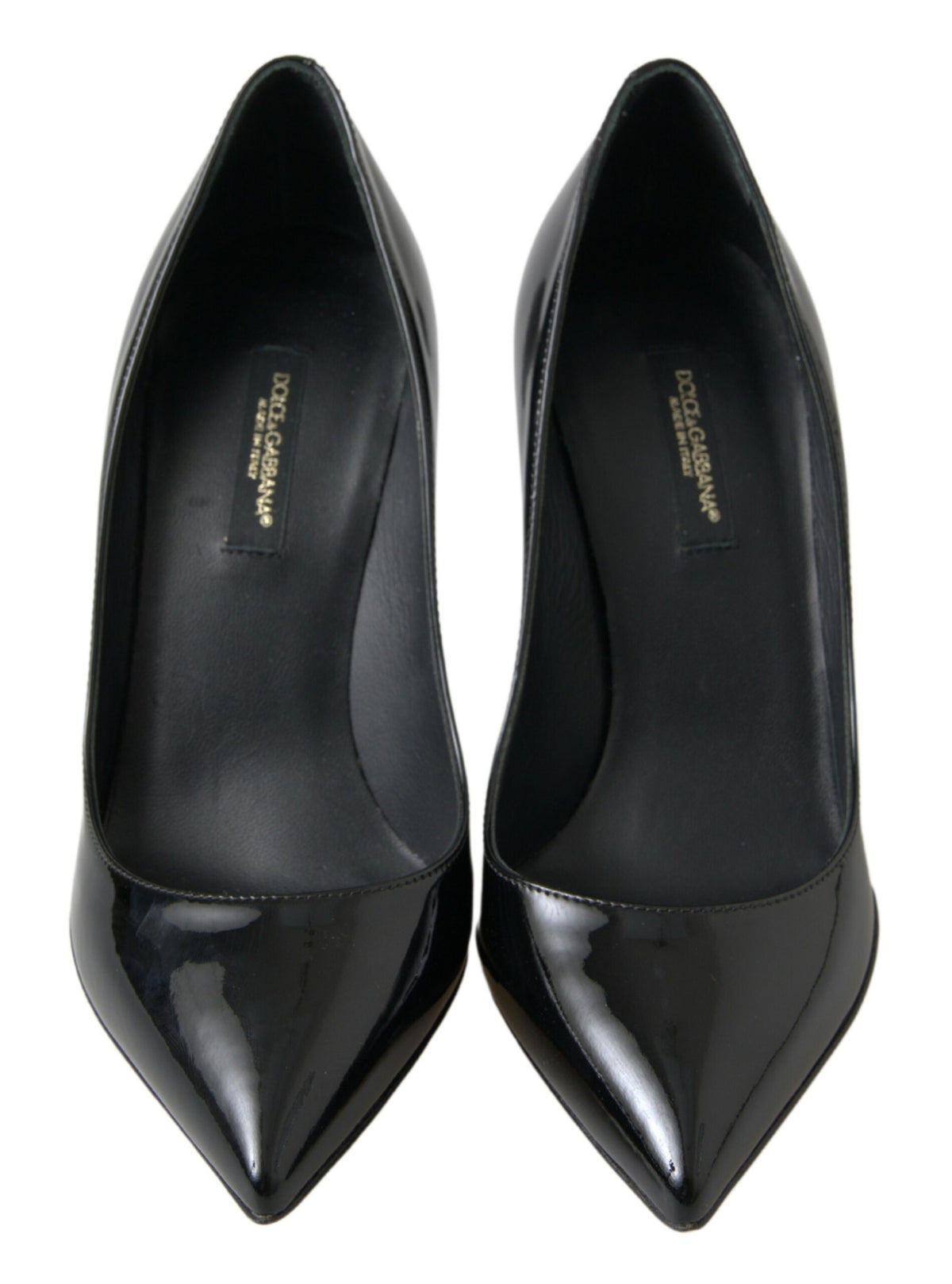 Dolce & Gabbana Black Patent Leather High Heels Pumps Women's Shoes