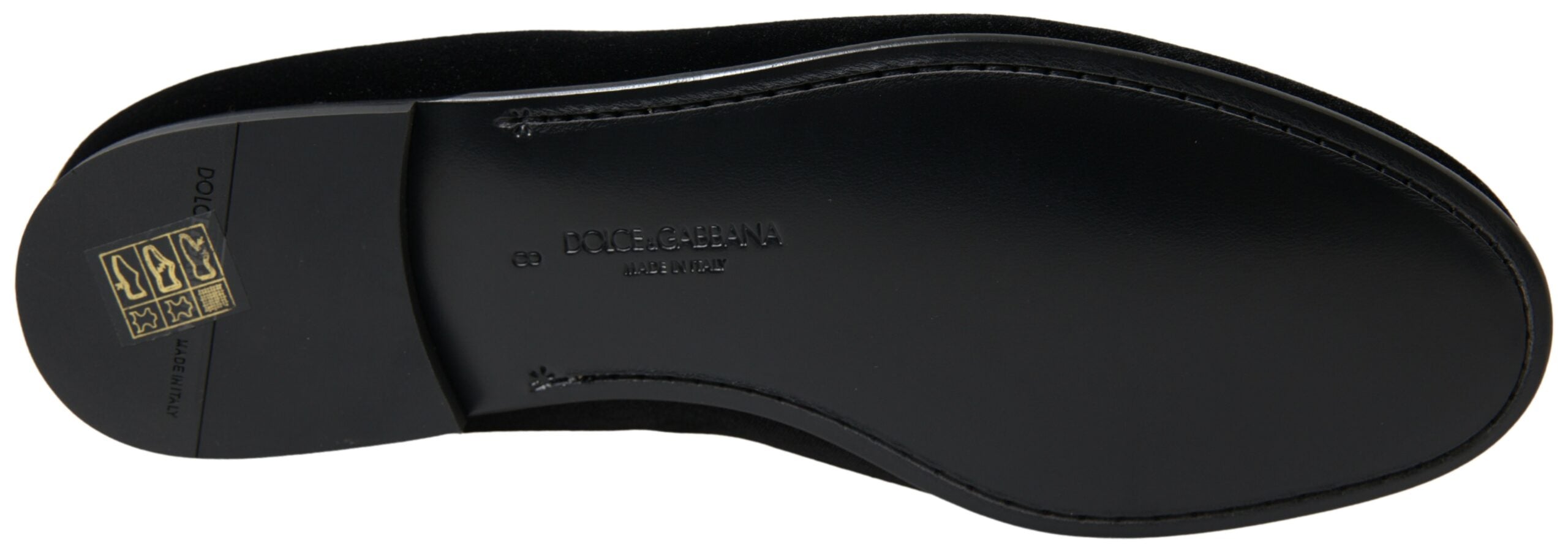 Dolce & Gabbana Black Velvet Loafers Formal Men's Shoes