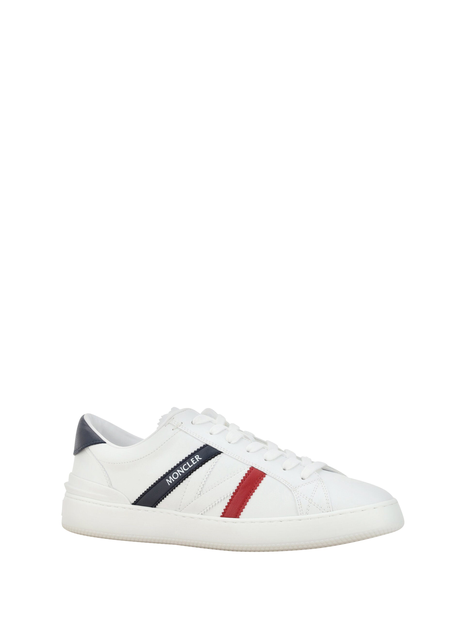 Moncler White Monaco M Low Top Men's Sneakers (Pre-Owned)