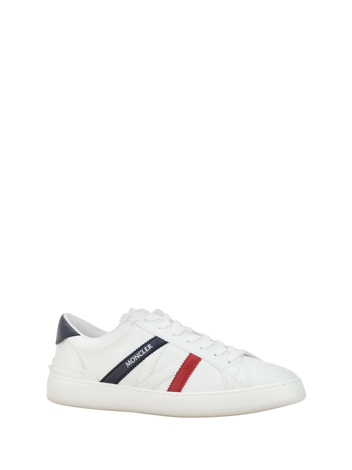 Moncler White Monaco M Low Top Men's Sneakers (Pre-Owned)