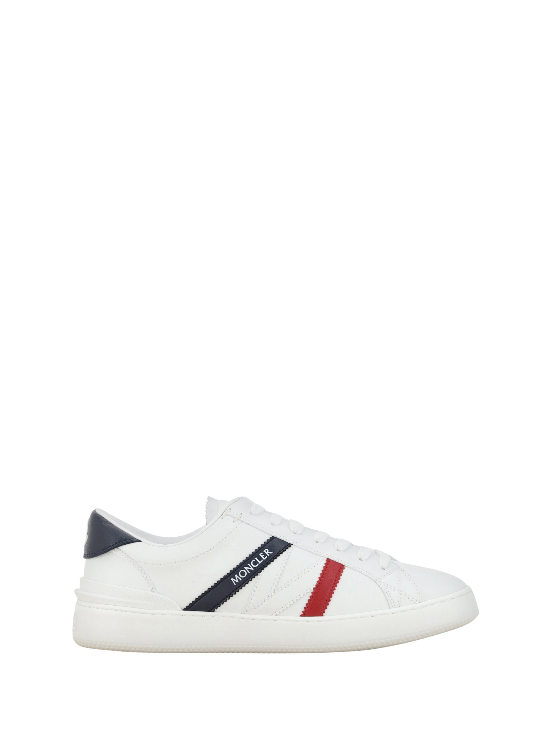 Moncler White Monaco M Low Top Men's Sneakers (Pre-Owned)