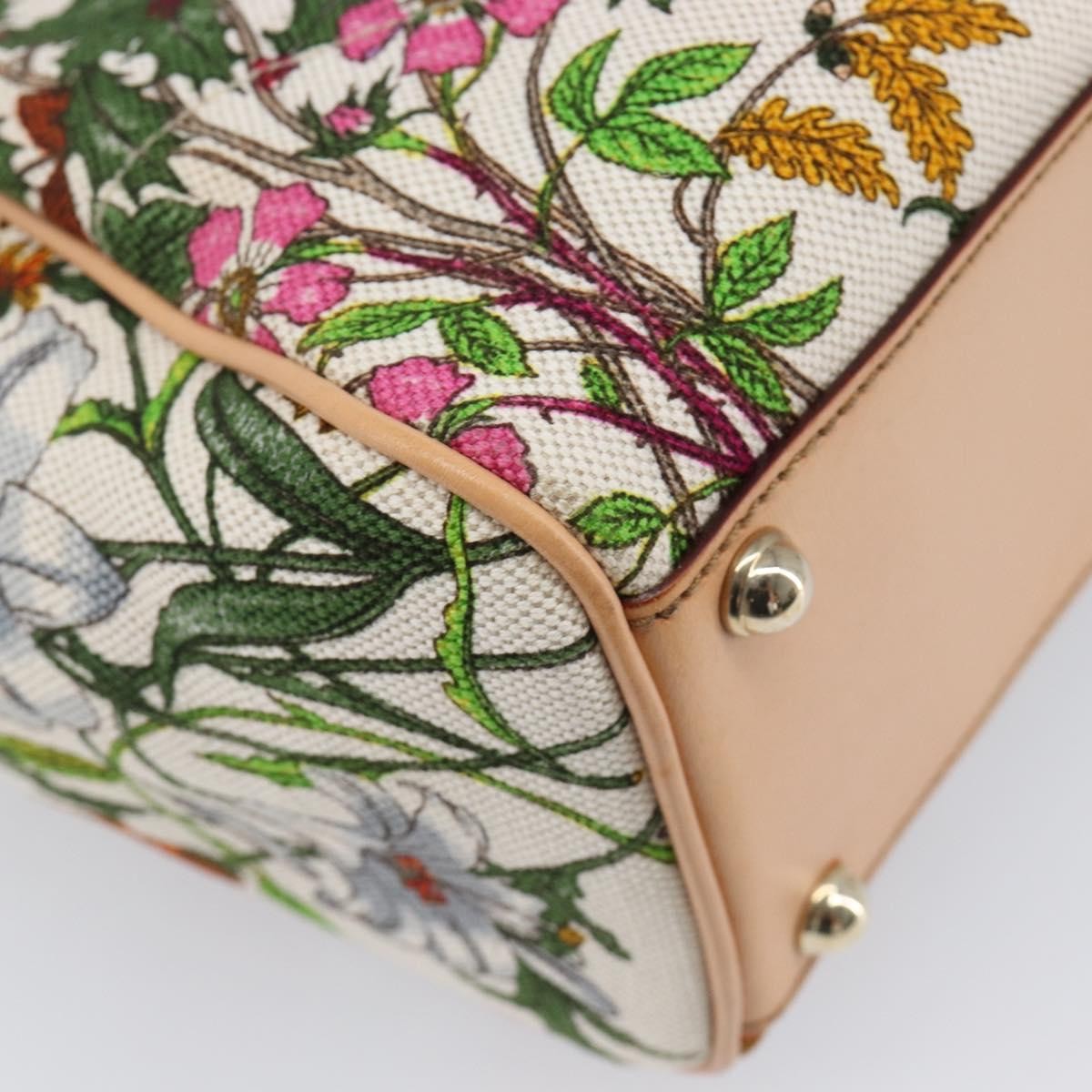 Gucci Joy Bardot Hobo Flora Canvas Multicolour Canvas Handbag (Pre-Owned)