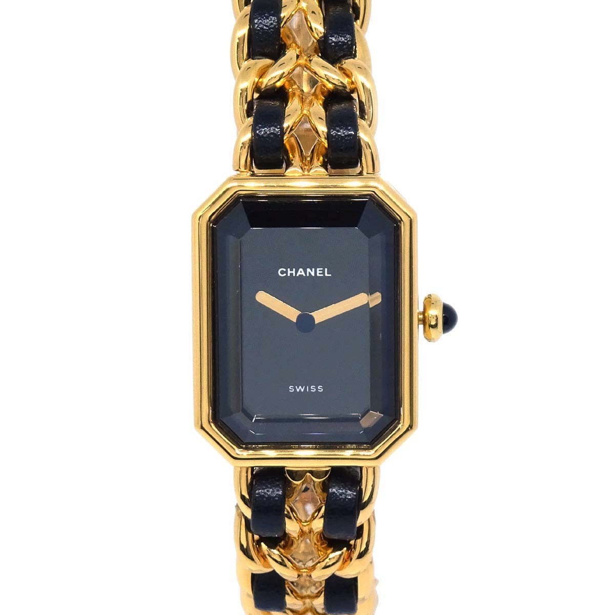 Chanel Premiere Rock Quartz Stainless Steel And Leather Watch (Pre-Owned)