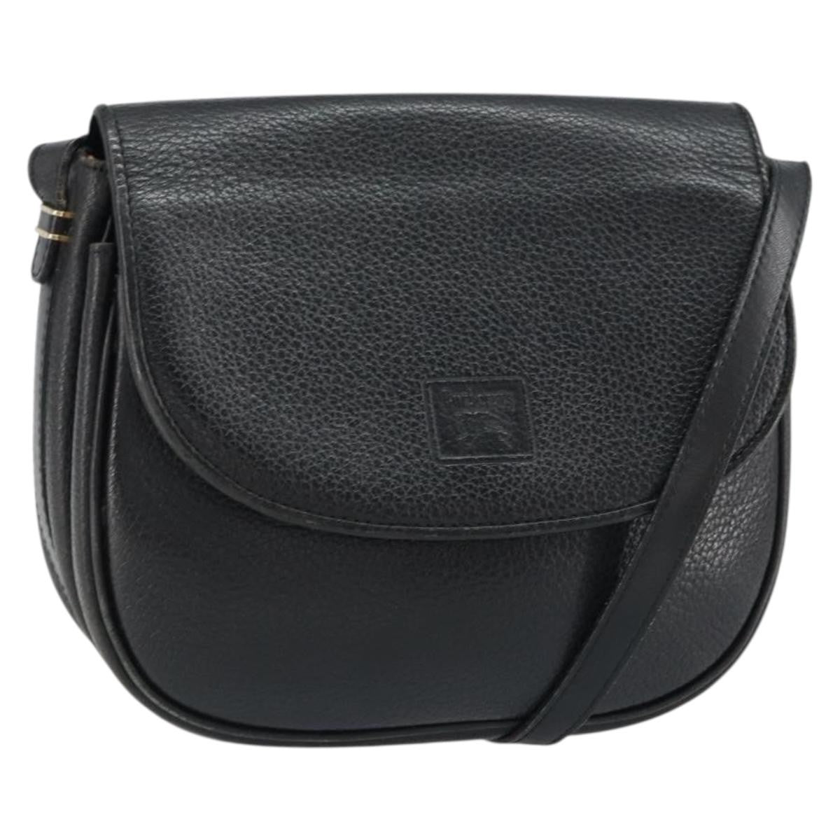 Burberry Vintage Leather Black Leather Shoulder Bag Bag (Pre-Owned)