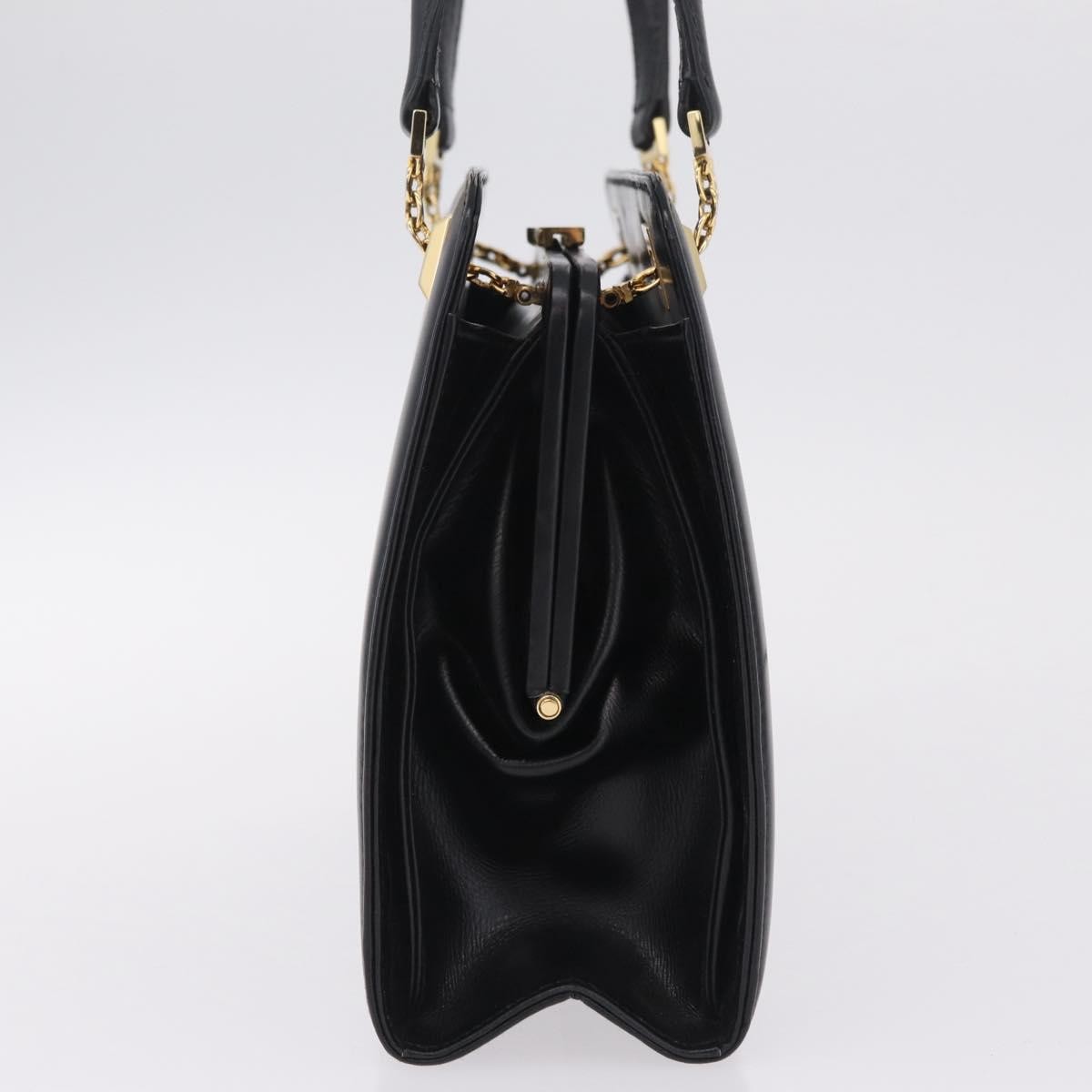 Gucci Vintage Leather Black Leather Tote Bag Bag (Pre-Owned)