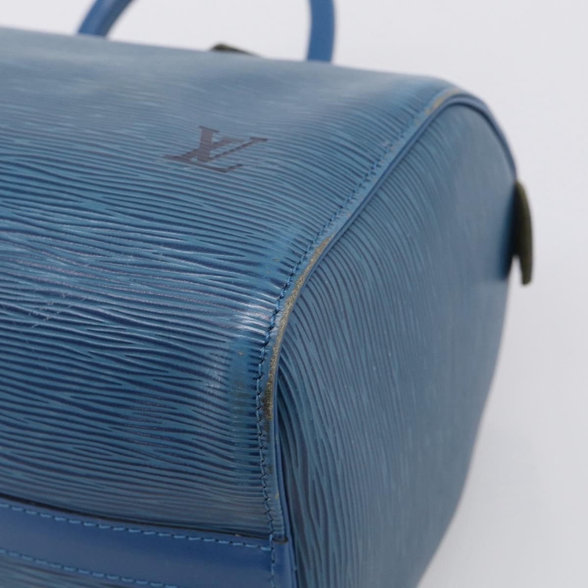 Louis Vuitton Speedy Epi Leather Blue Leather Handbag (Pre-Owned)