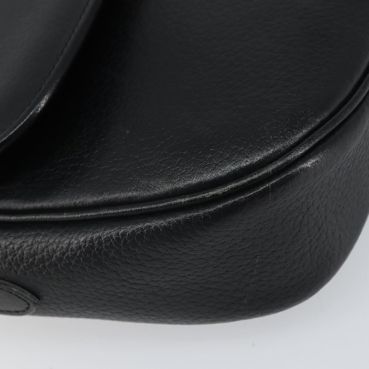 Burberry Vintage Leather Black Leather Shoulder Bag Bag (Pre-Owned)