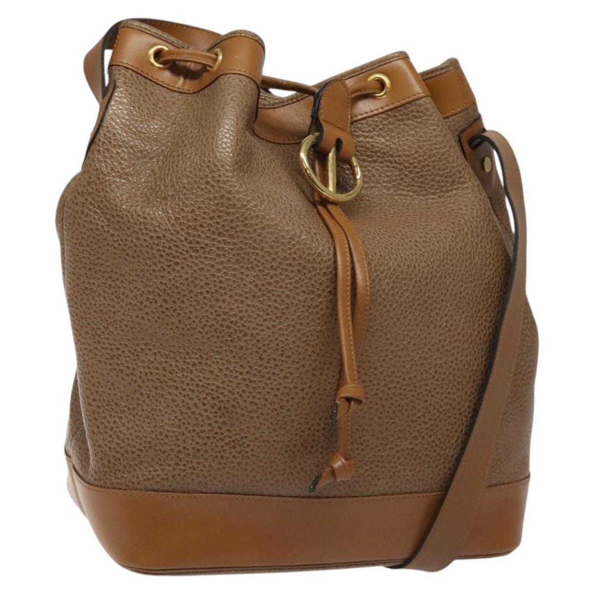 Christian Dior Vintage Leather Brown Leather Shoulder Bag Bag (Pre-Owned)