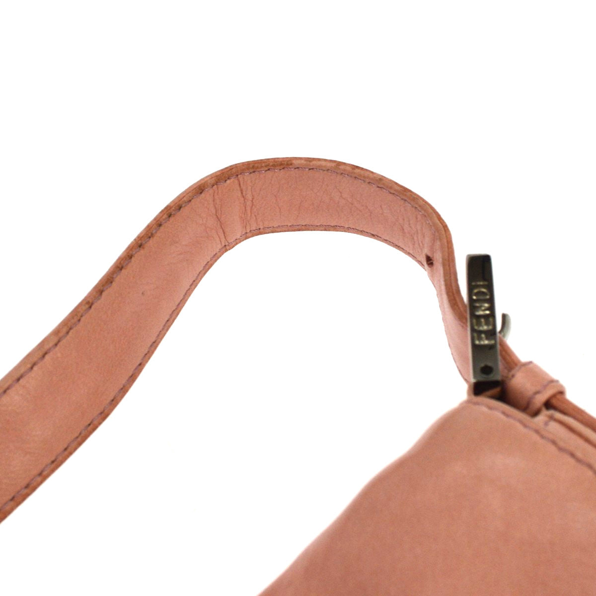 Fendi Baguette Leather Pink Leather Handbag (Pre-Owned)