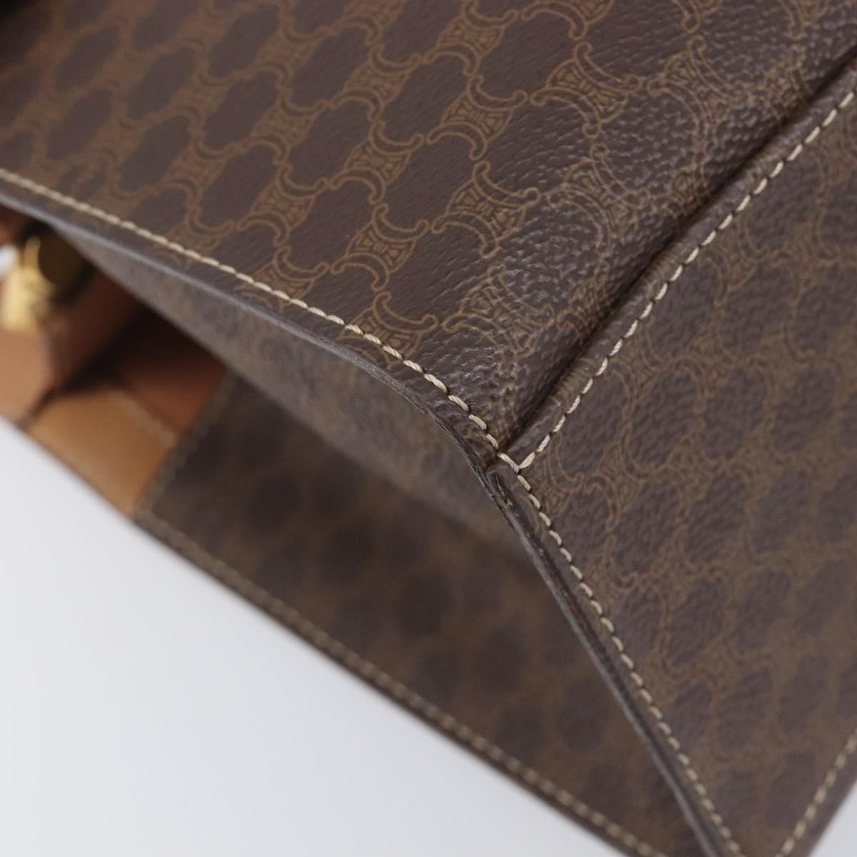 Celine Handbag Canvas Brown Canvas Handbag (Pre-Owned)