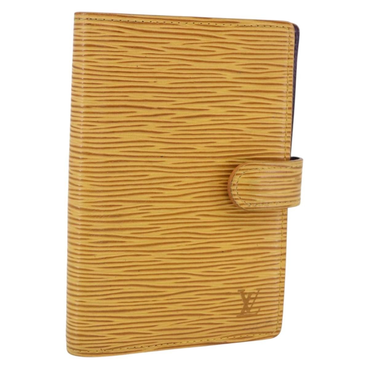 Louis Vuitton Agenda Cover Epi Leather Yellow Leather Wallets Accessory (Pre-Owned)