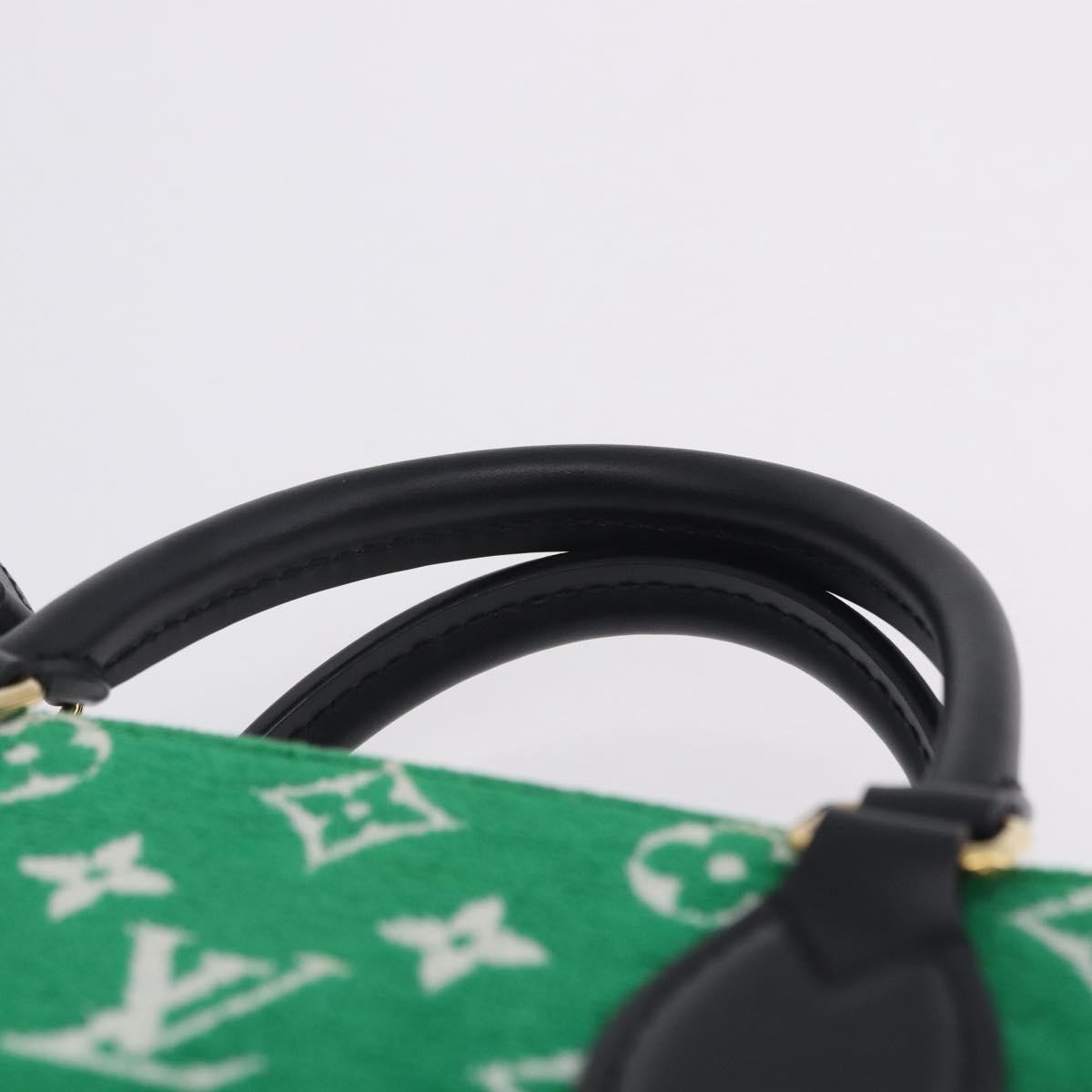 Louis Vuitton Onthego Lv Match Monogram Jacquard Velvet Green Canvas Tote Bag Bag (Pre-Owned)