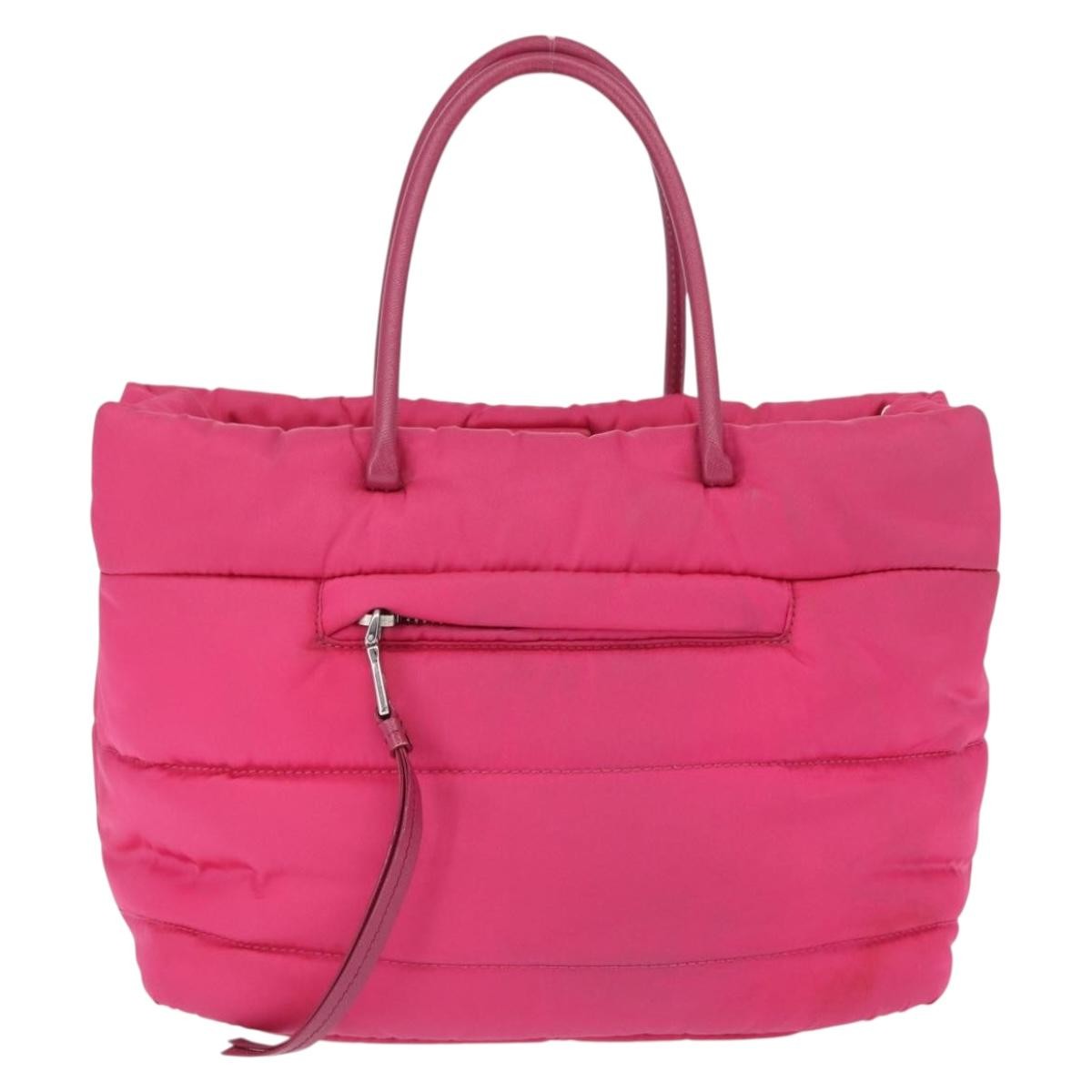Prada Bomber Tessuto Pink Nylon Tote Bag Bag (Pre-Owned)