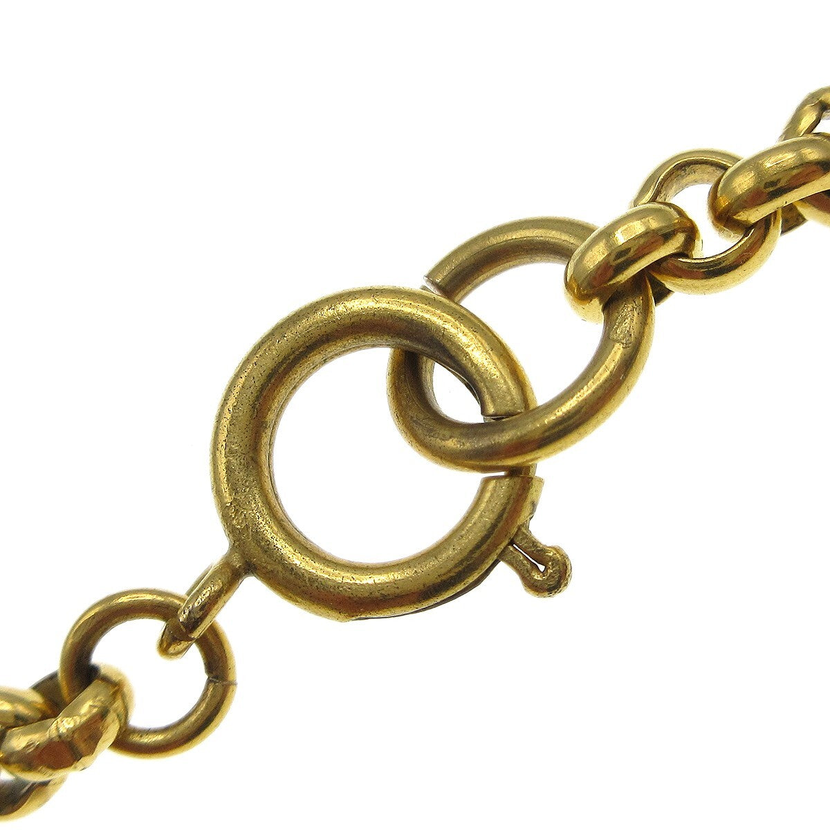 Chanel Cc Heart Pendant Metal Gold Gold_Plated Necklace Jewelry (Pre-Owned)