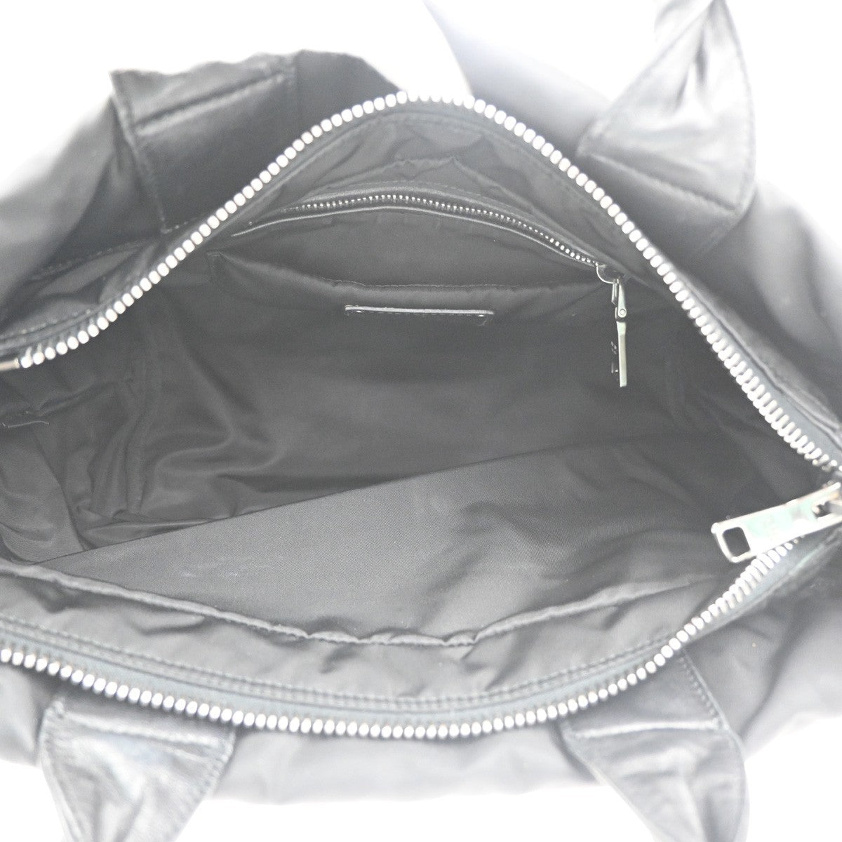 Prada Convertible Double Tote Tessuto Black Nylon Handbag (Pre-Owned)