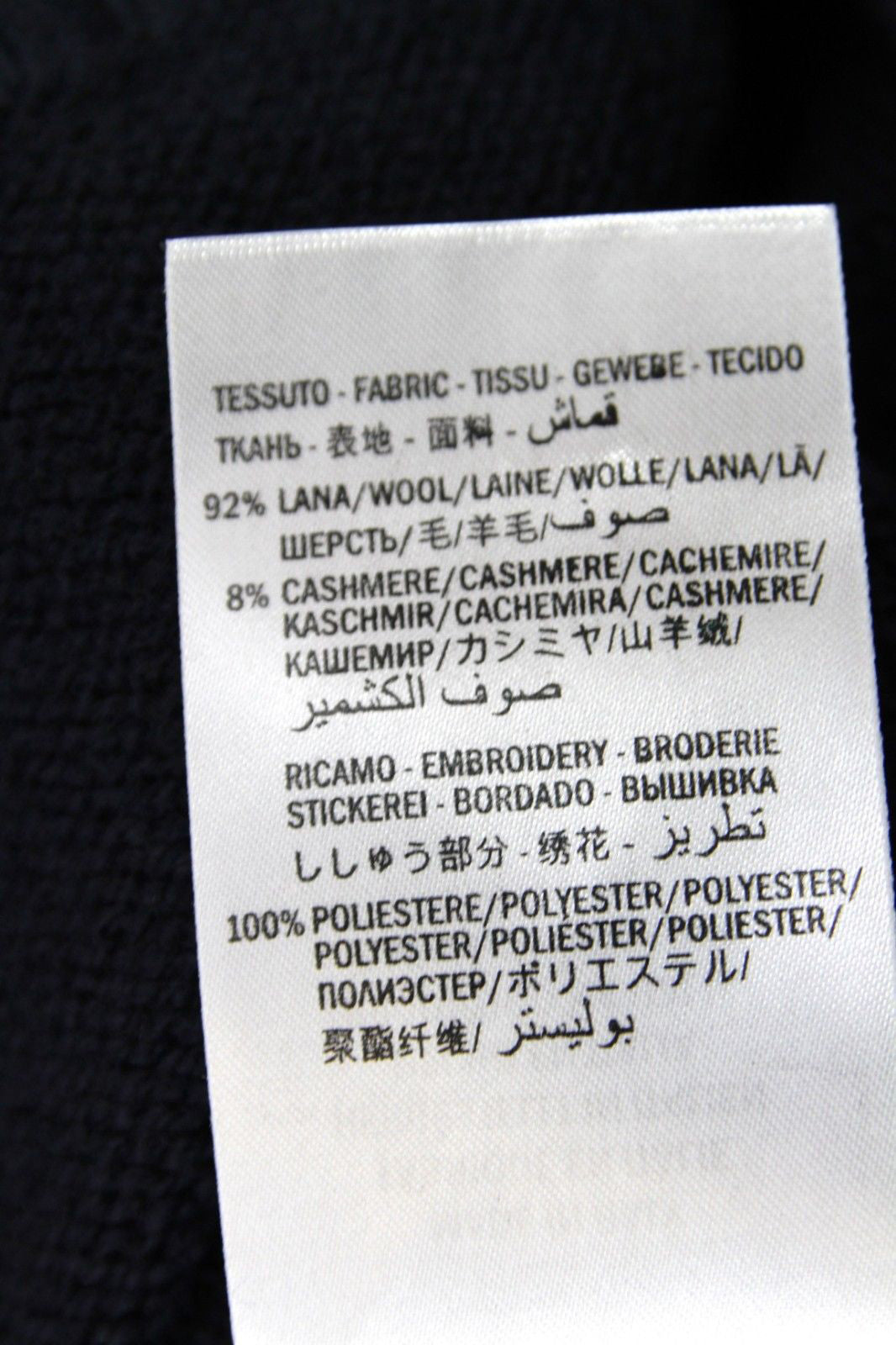 Gucci Men's Blue Cashmere Wool Sweater With Bird Patch