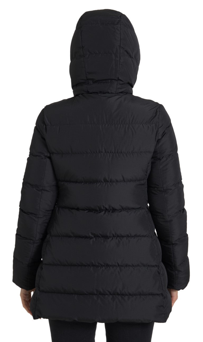 Dolce & Gabbana Black Polyester Hooded Reversible Women's Jacket