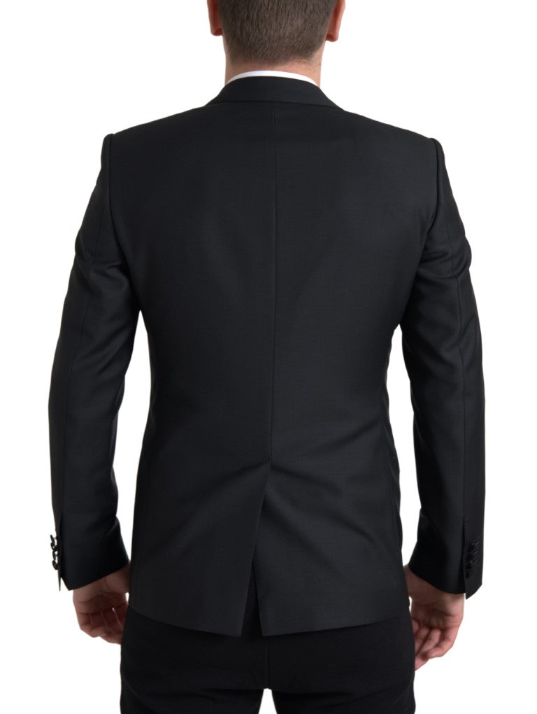 Dolce & Gabbana Black Wool Single Breasted MARTINI Men's Blazer