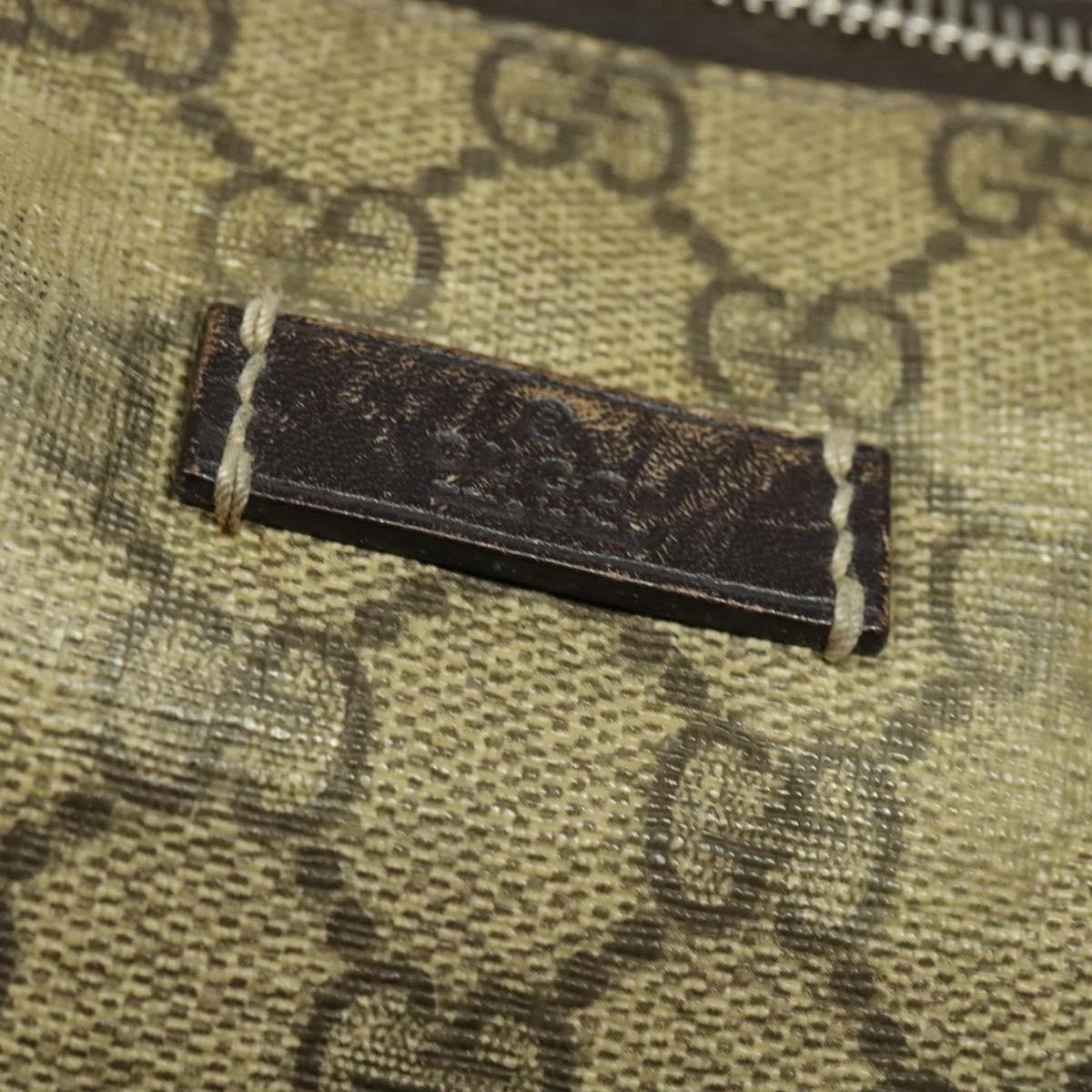 Gucci Double Pocket Messenger Gg Coated Canvas Beige Canvas Handbag (Pre-Owned)
