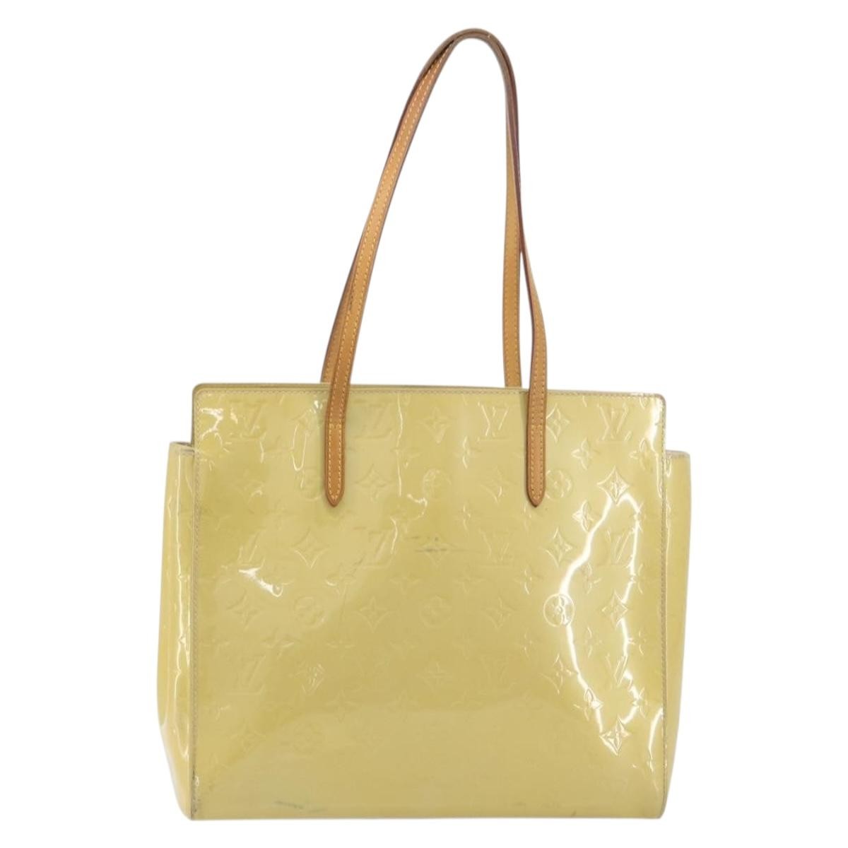 Louis Vuitton Catalina Monogram Vernis Yellow Patent_Leather Tote Bag Bag (Pre-Owned)