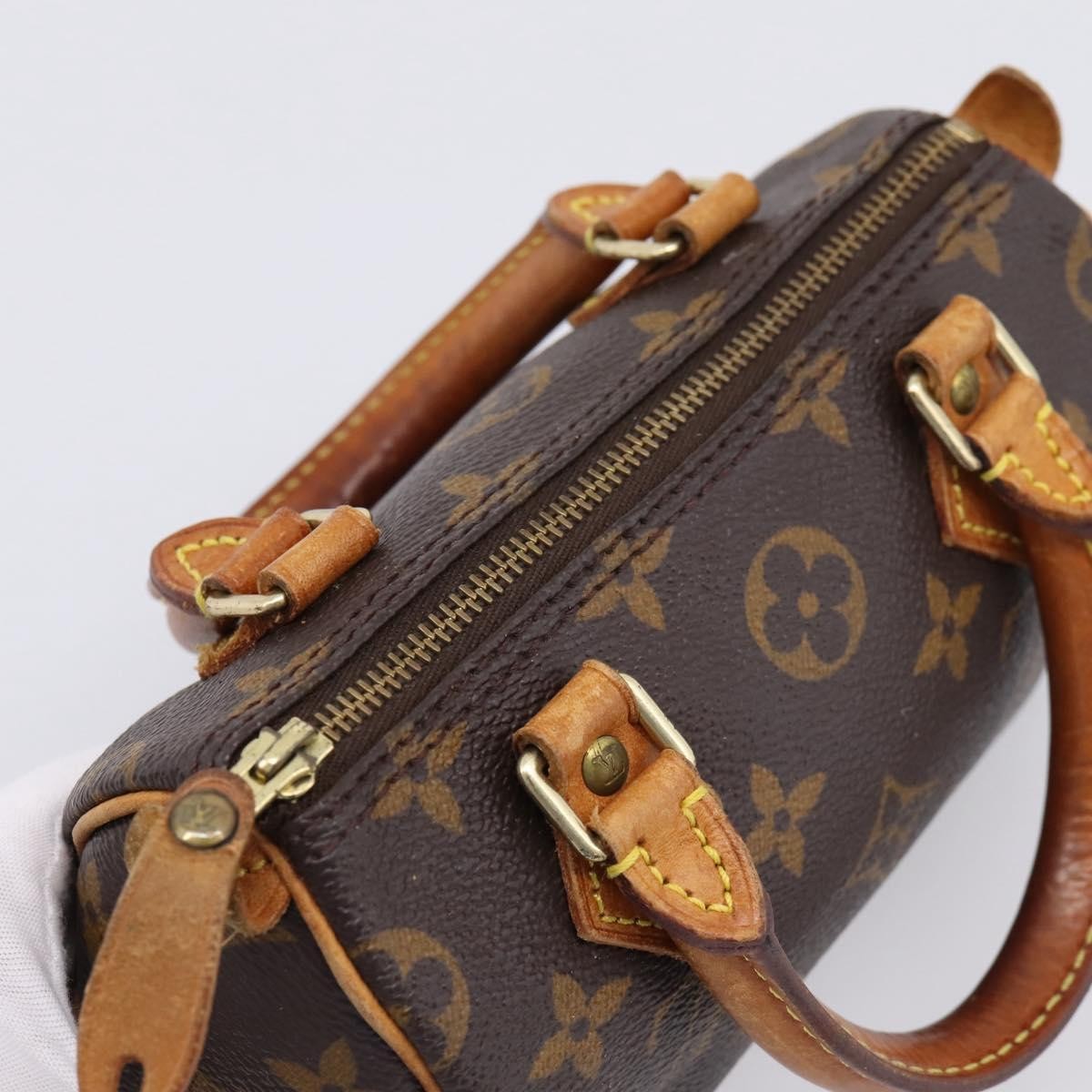 Louis Vuitton Speedy Mini Hl Monogram Canvas Brown Canvas Handbag (Pre-Owned)