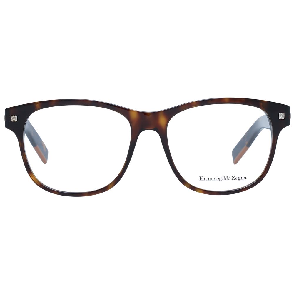 Ermenegildo Zegna Brown Plastic Glasses Men's (Frames)