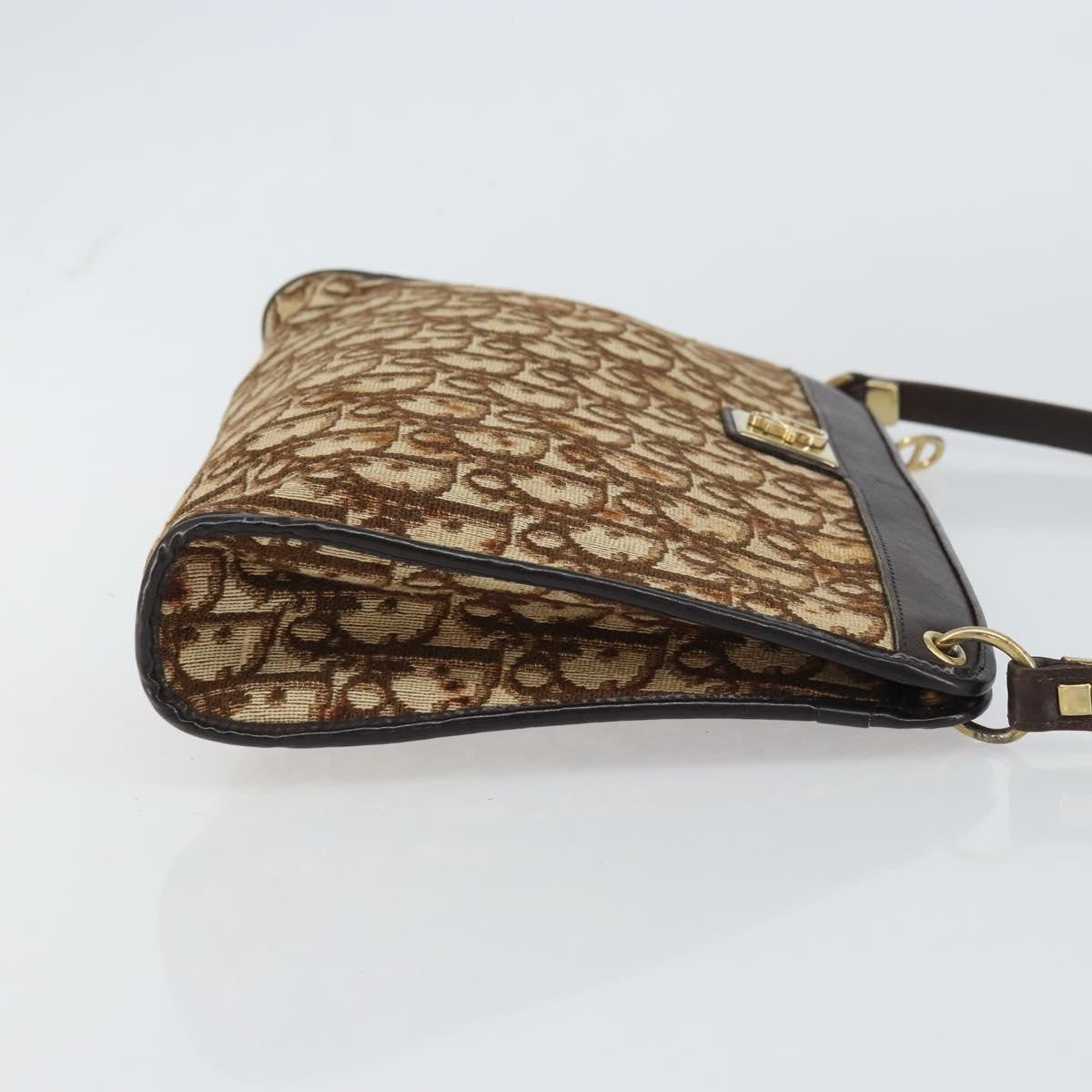 Christian Dior Vintage Trotter Canvas Beige Canvas Shoulder Bag Bag (Pre-Owned)