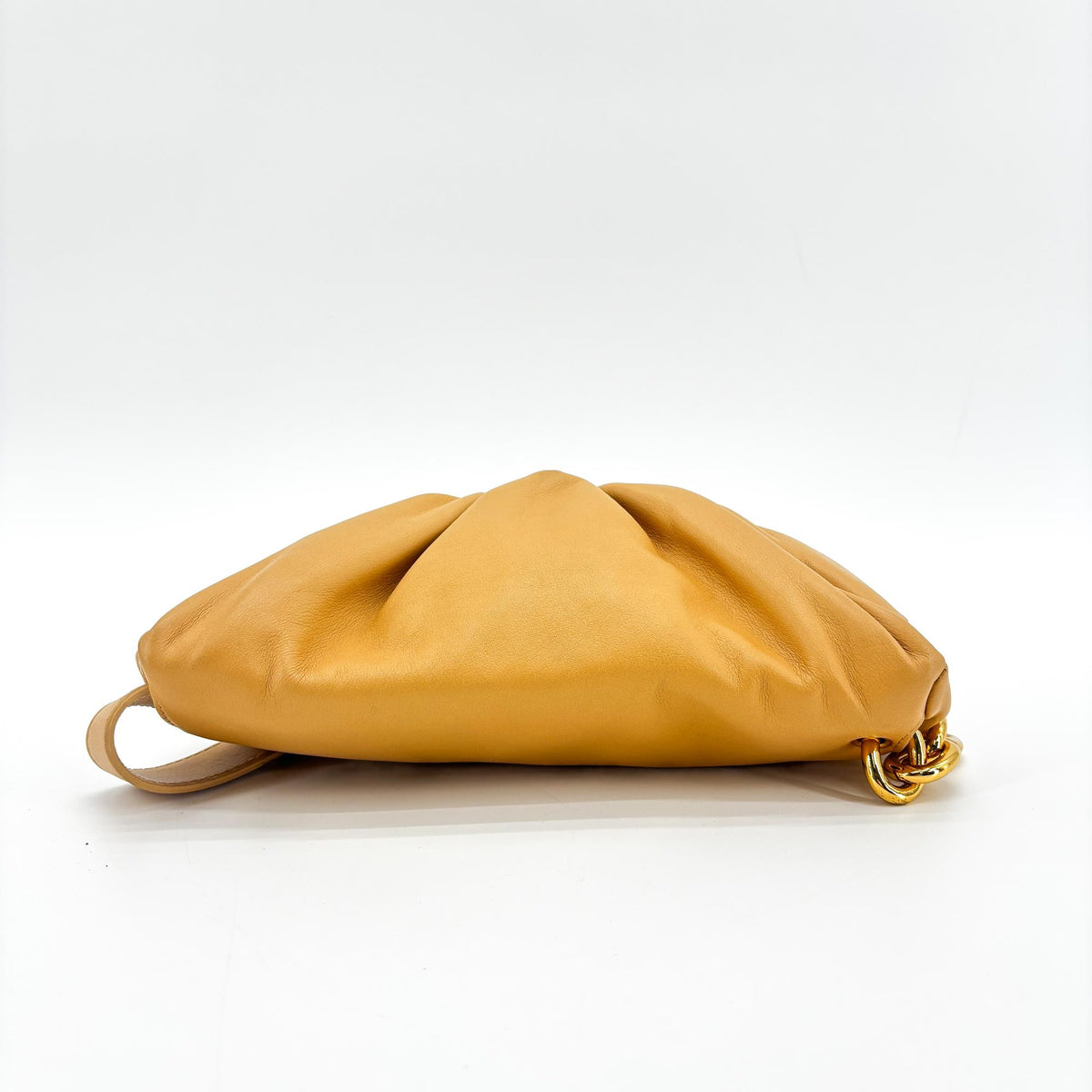 Bottega Veneta The Belt Chain Leather Yellow Leather Clutche & Pouche Bag (Pre-Owned)