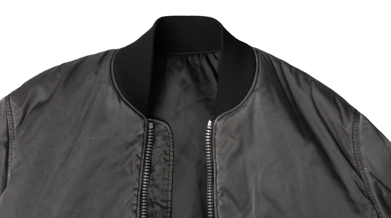 MM6 Maison Margiela Gray Bomber Zipper Pocket Sleeves Men's Jacket