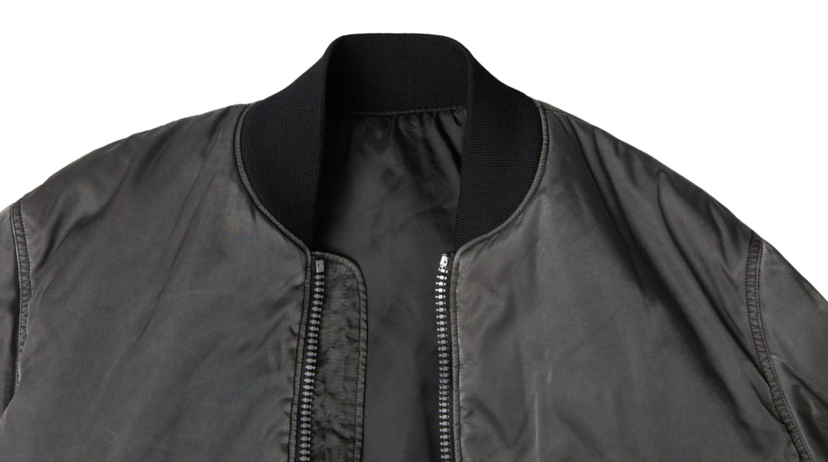 MM6 Maison Margiela Gray Bomber Zipper Pocket Sleeves Men's Jacket