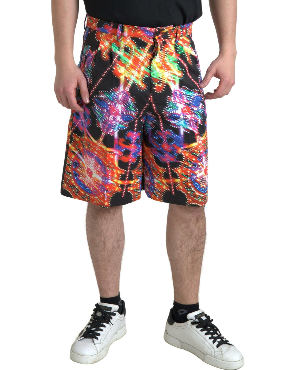 Dolce & Gabbana Multicolor Printed Cotton Men Bermuda Men's Shorts