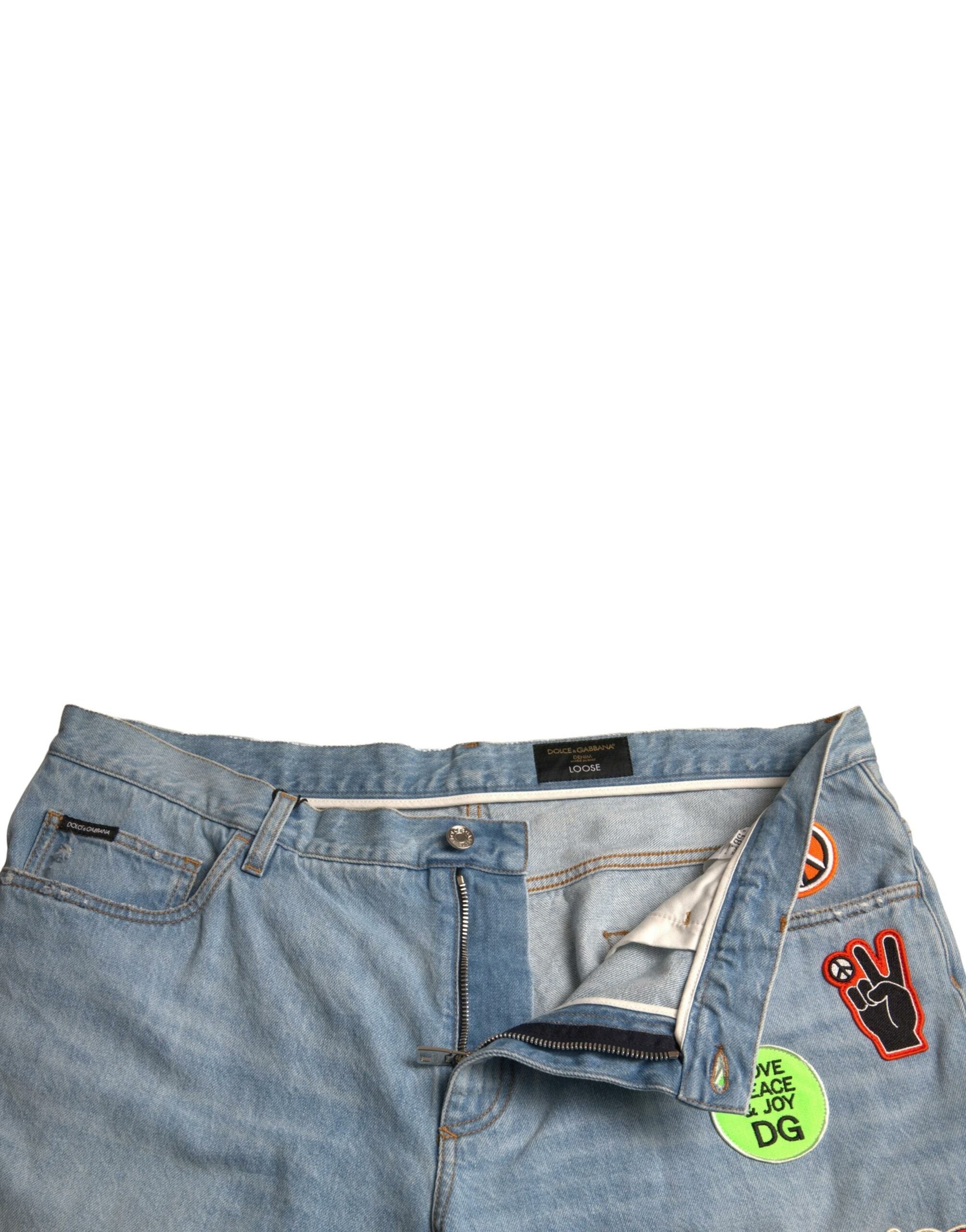 Dolce & Gabbana Light Blue Cotton Men Bermuda Denim Men's Shorts