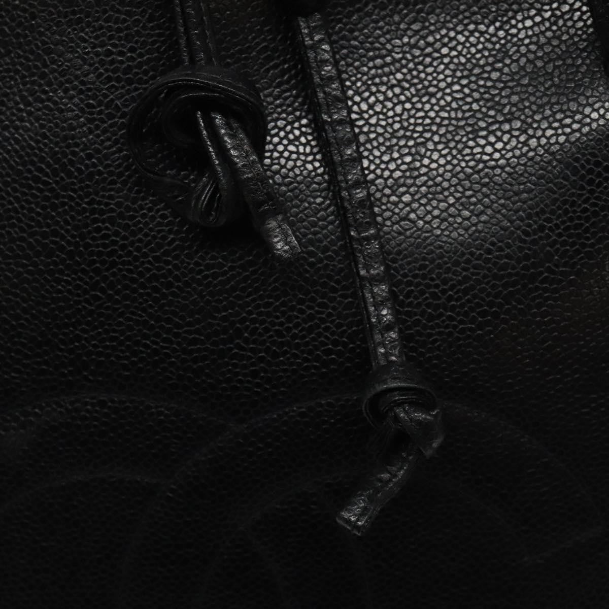 Chanel Vintage Cc Dome Caviar Black Calfskin Handbag (Pre-Owned)