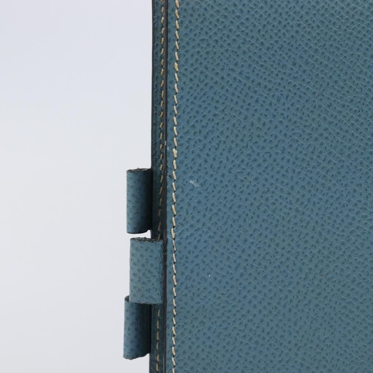 Hermes Vision Agenda Cover Leather Blue Leather Briefcase Bag (Pre-Owned)