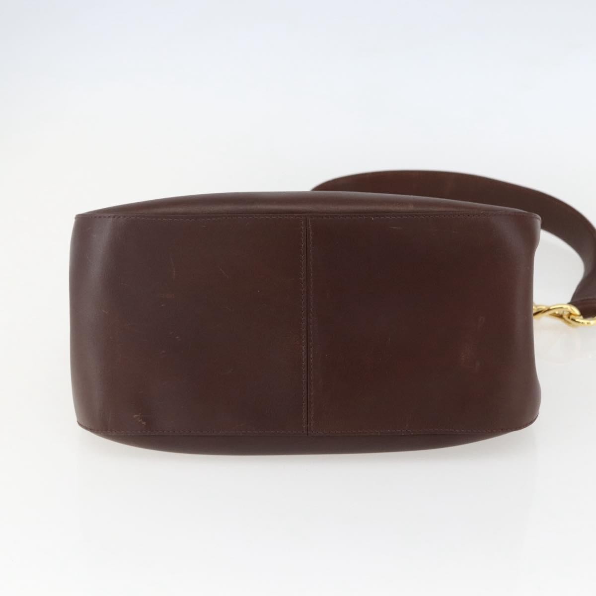 Prada Vintage Leather Brown Leather Shoulder Bag Bag (Pre-Owned)