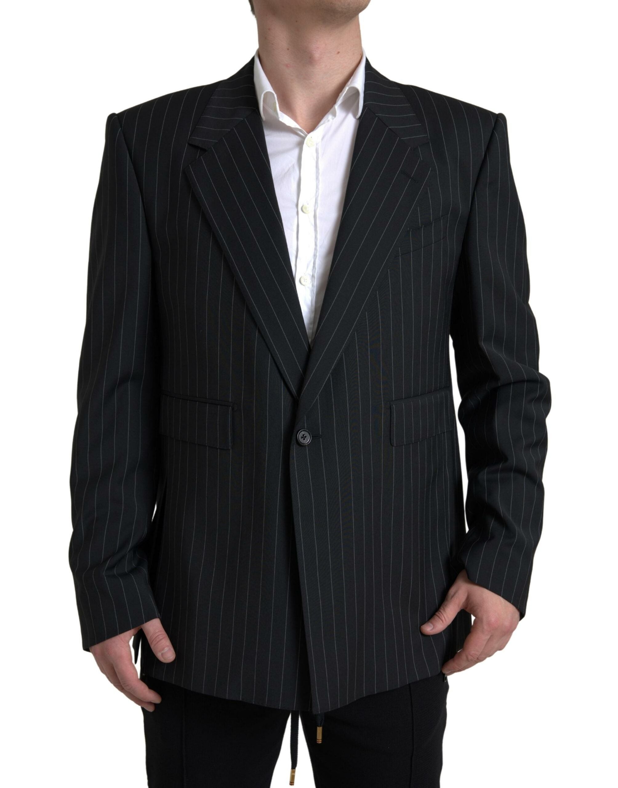 Dolce & Gabbana Dark Gray Single Breasted SICILIA Men's Blazer