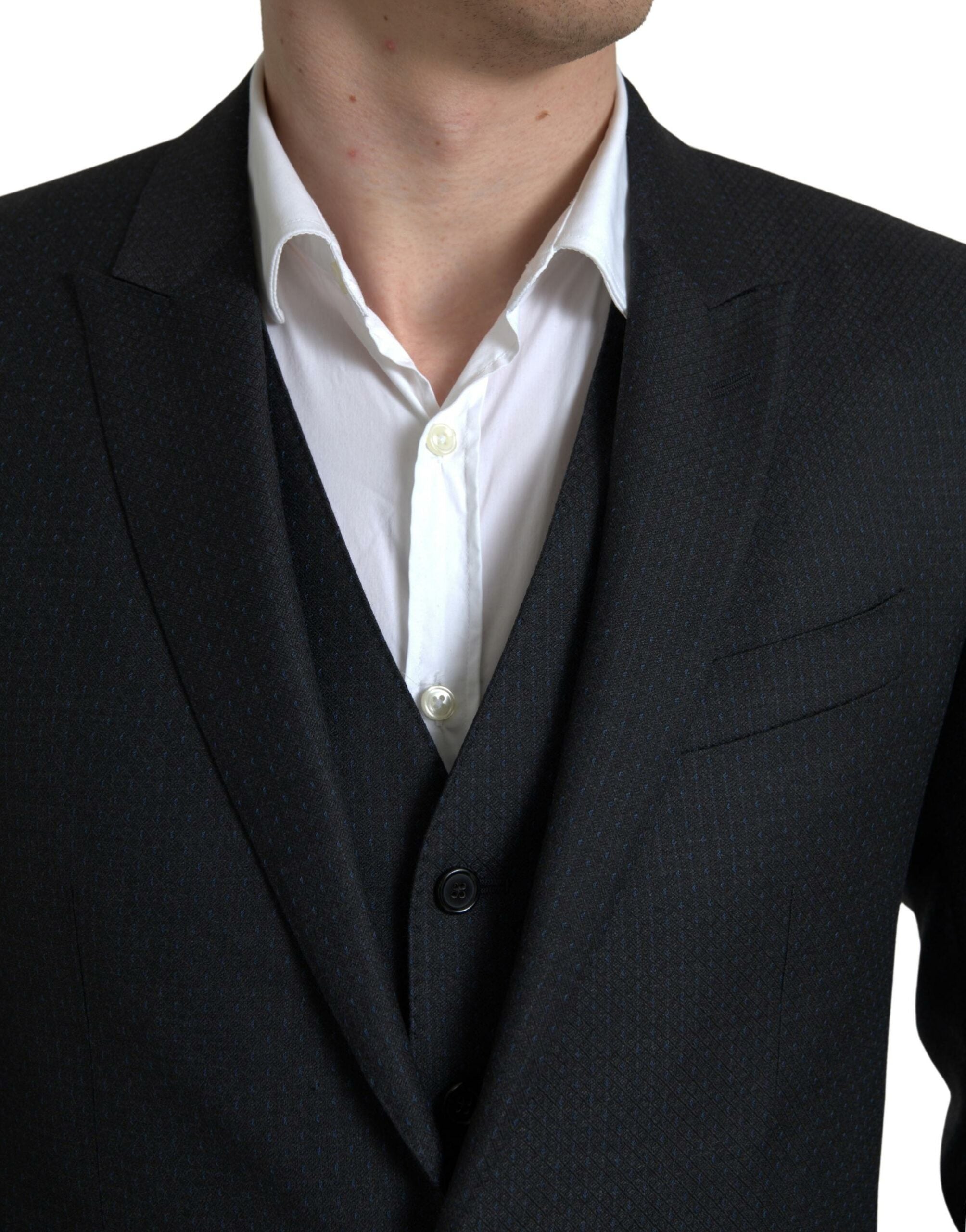 Dolce & Gabbana Dark Gray 3 Piece Single Breasted MARTINI Men's Suit