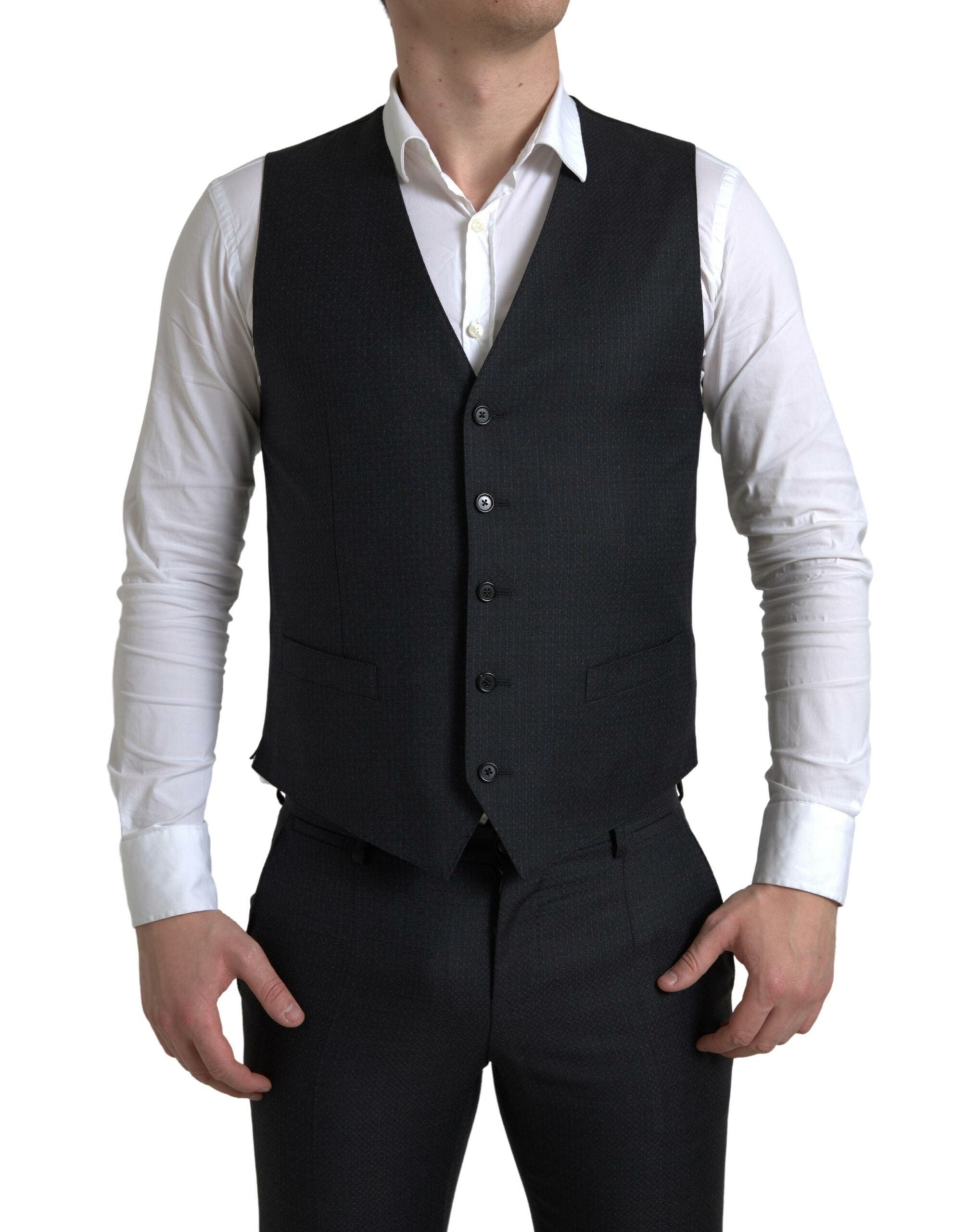 Dolce & Gabbana Dark Gray 3 Piece Single Breasted MARTINI Men's Suit