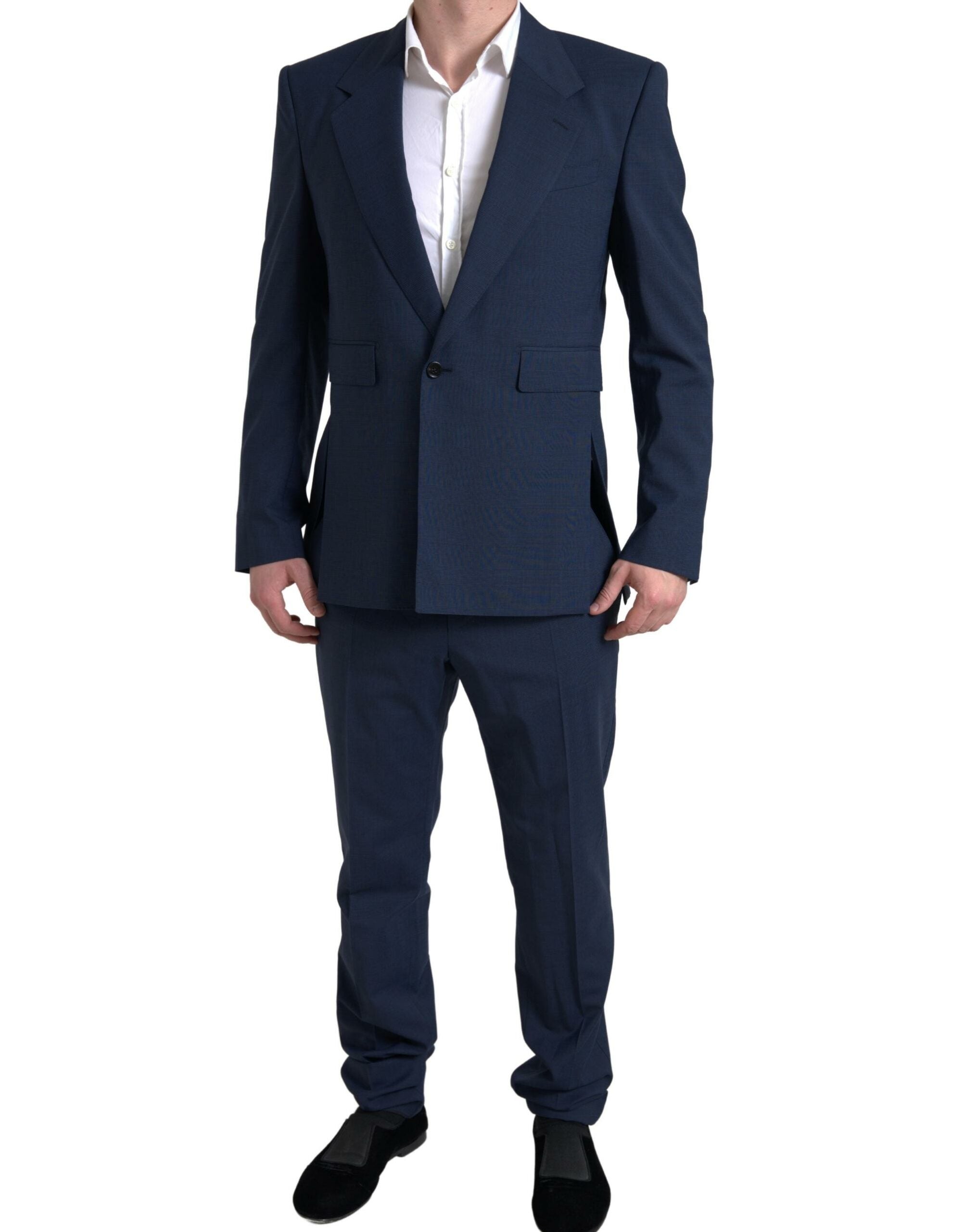 Dolce & Gabbana Elegant Slim Fit Blue Two-Piece Men's Suit
