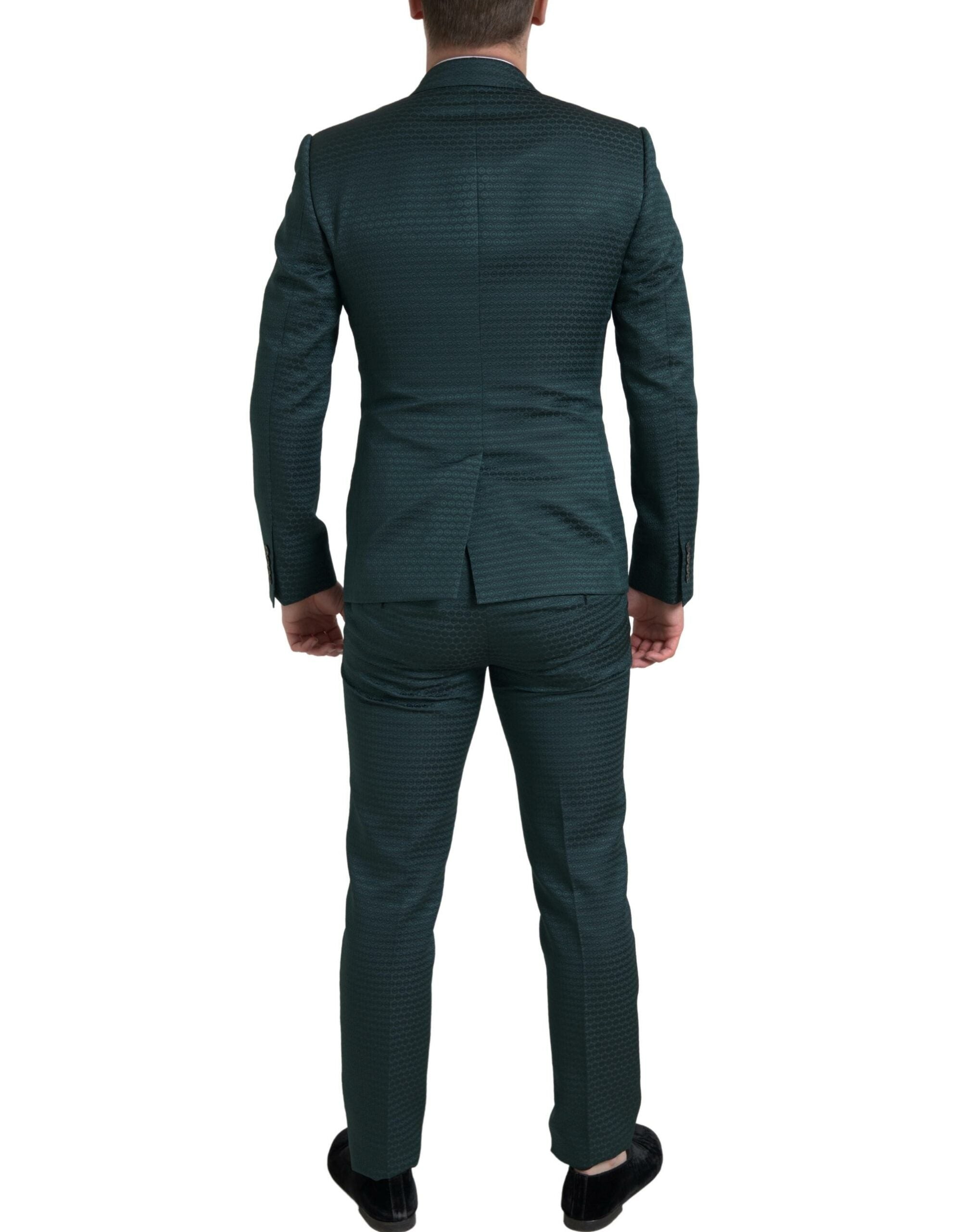 Dolce & Gabbana Emerald Elegance Slim Fit 3-Piece Men's Suit