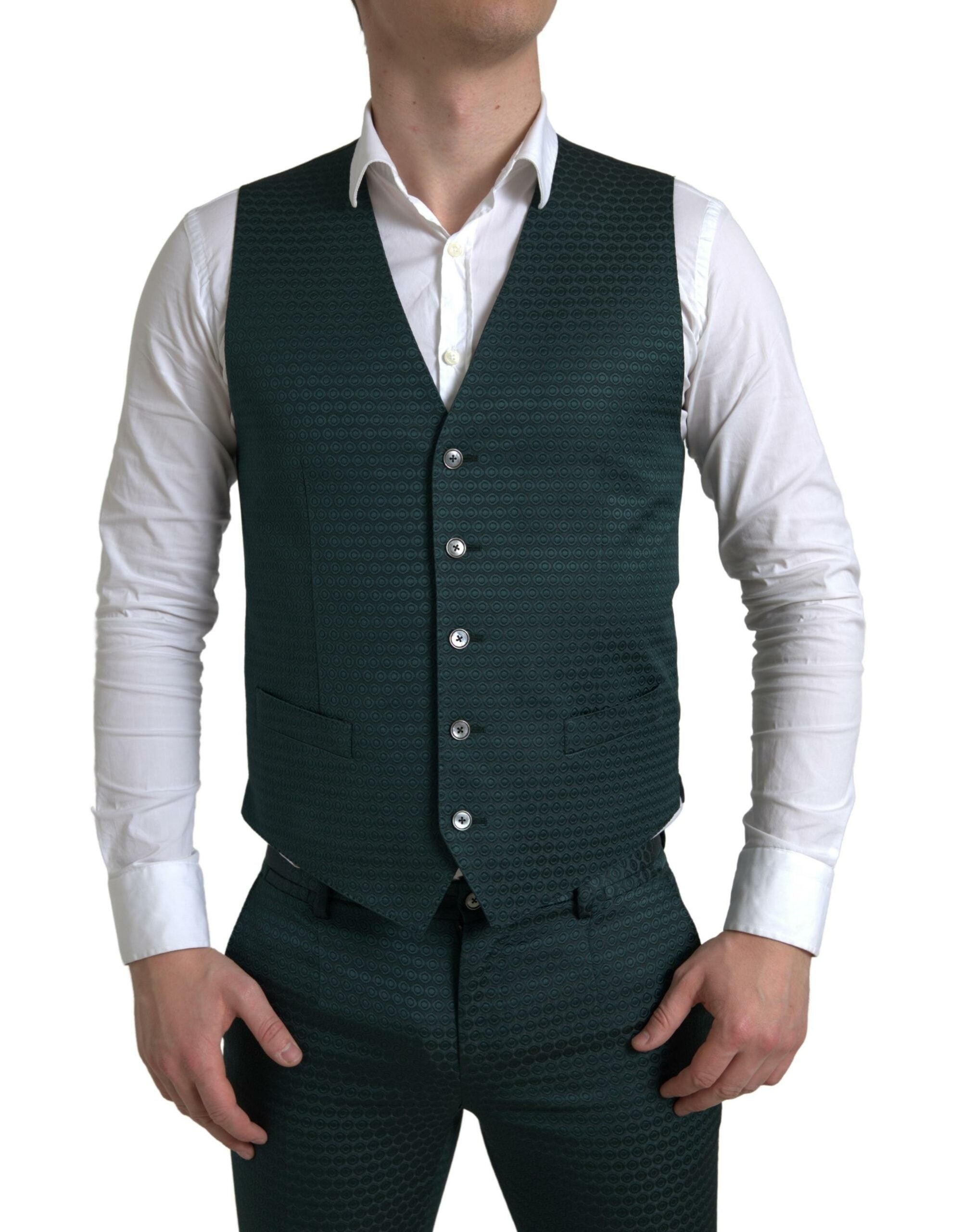 Dolce & Gabbana Emerald Elegance Slim Fit 3-Piece Men's Suit