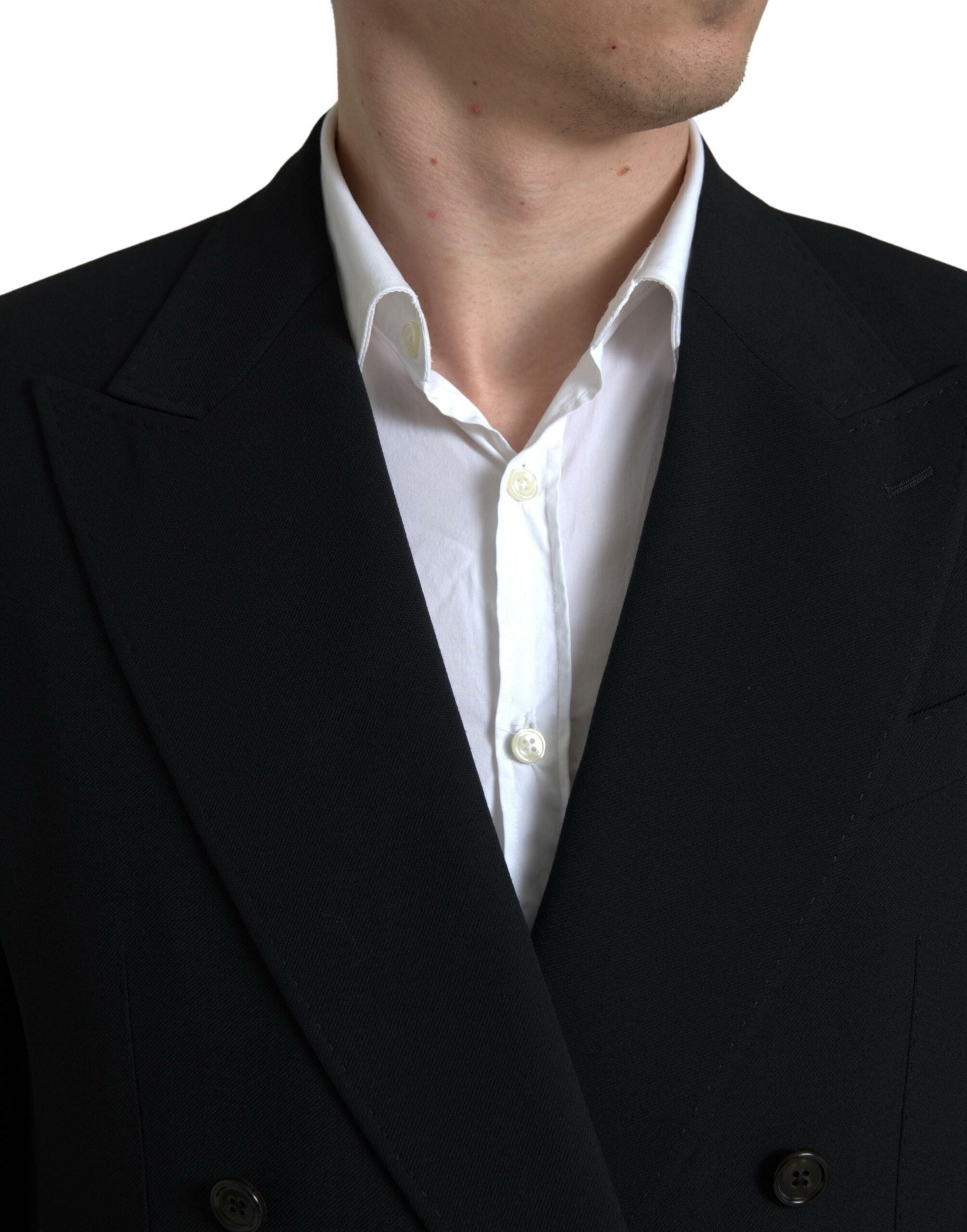 Dolce & Gabbana Black 2 Piece Double Breasted SICILIA Men's Suit