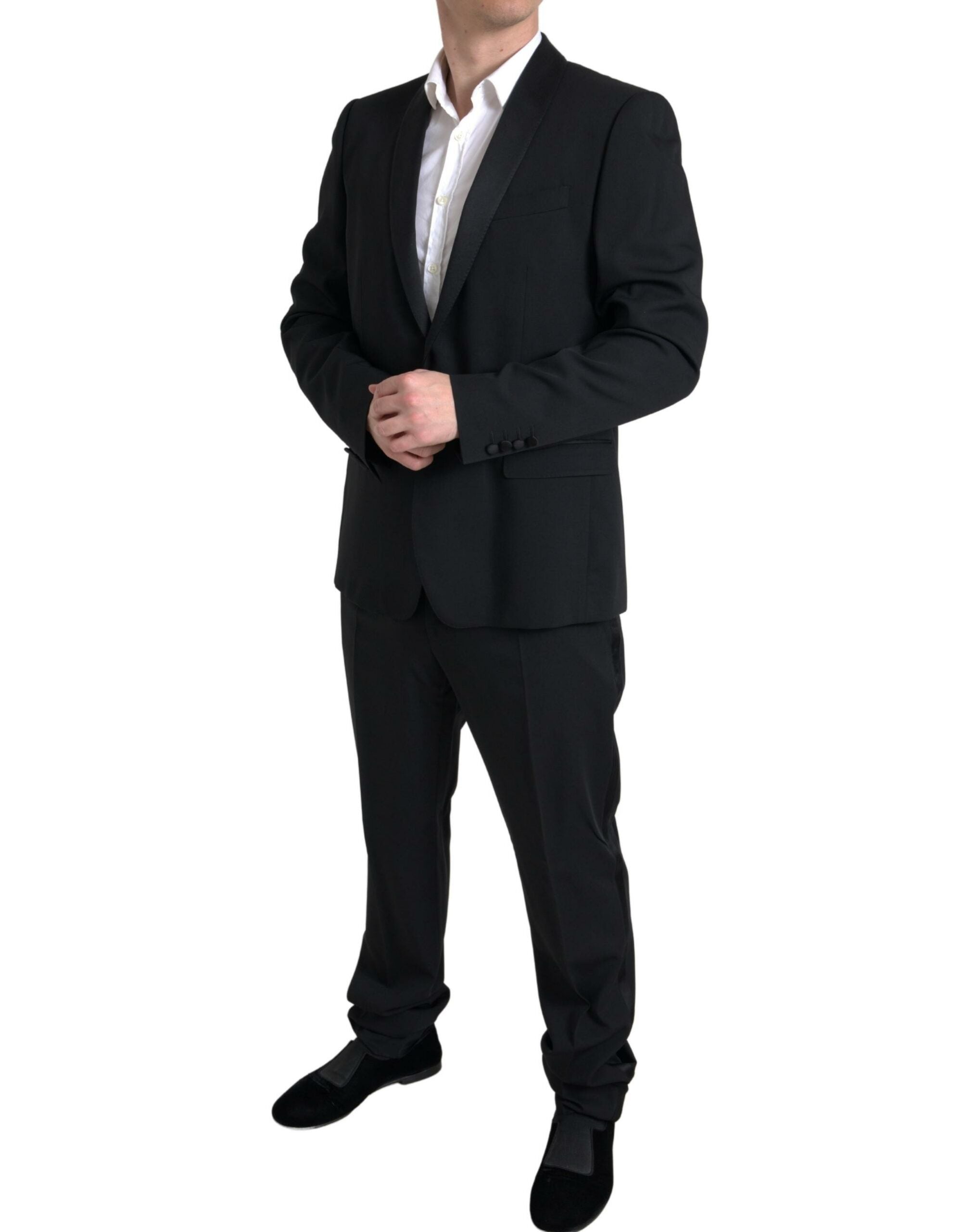 Dolce & Gabbana Black 2 Piece Single Breasted MARTINI Men's Suit