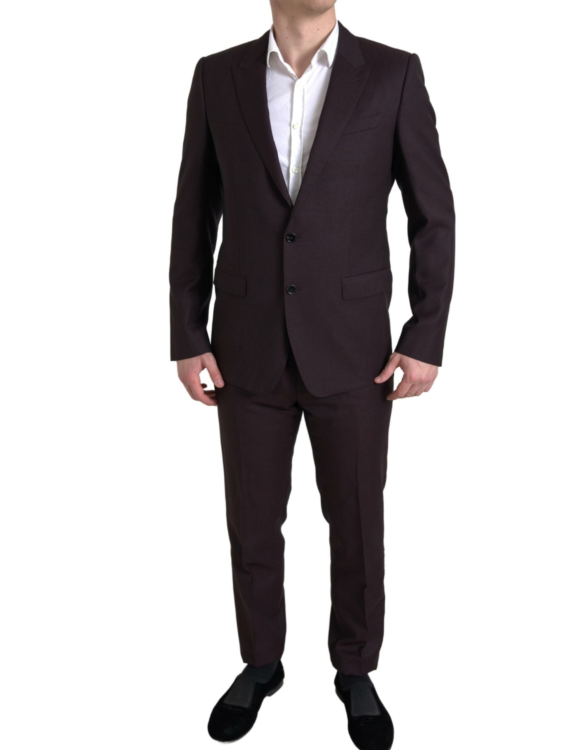 Dolce & Gabbana Maroon 2 Piece Single Breasted MARTINI Men's Suit