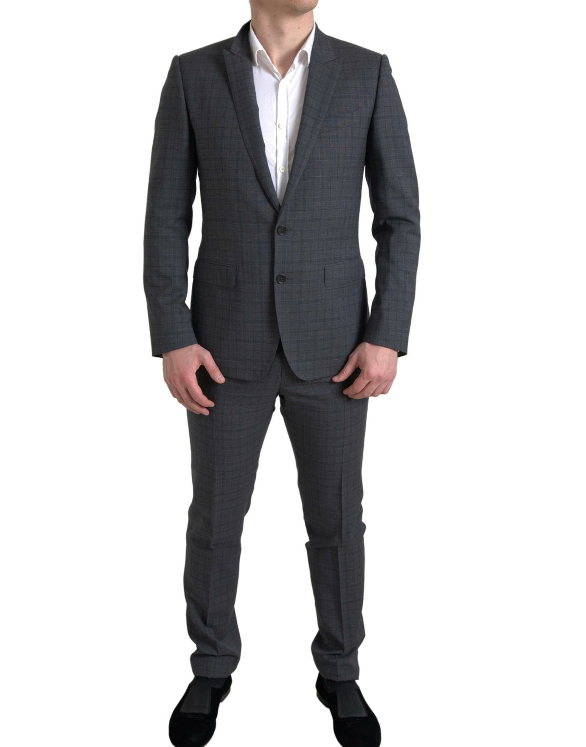 Dolce & Gabbana Gray 2 Piece Single Breasted MARTINI Men's Suit
