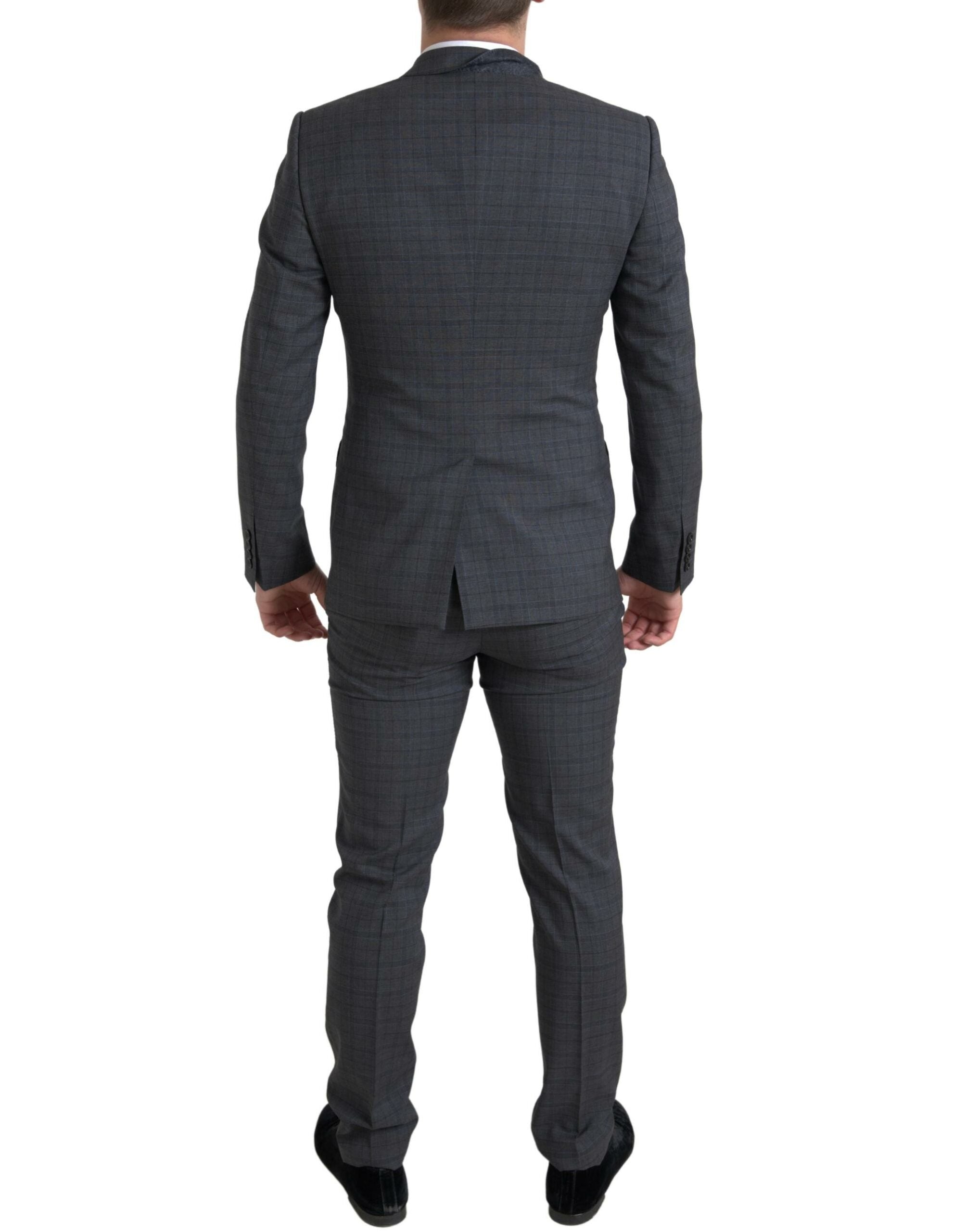 Dolce & Gabbana Gray 2 Piece Single Breasted MARTINI Men's Suit