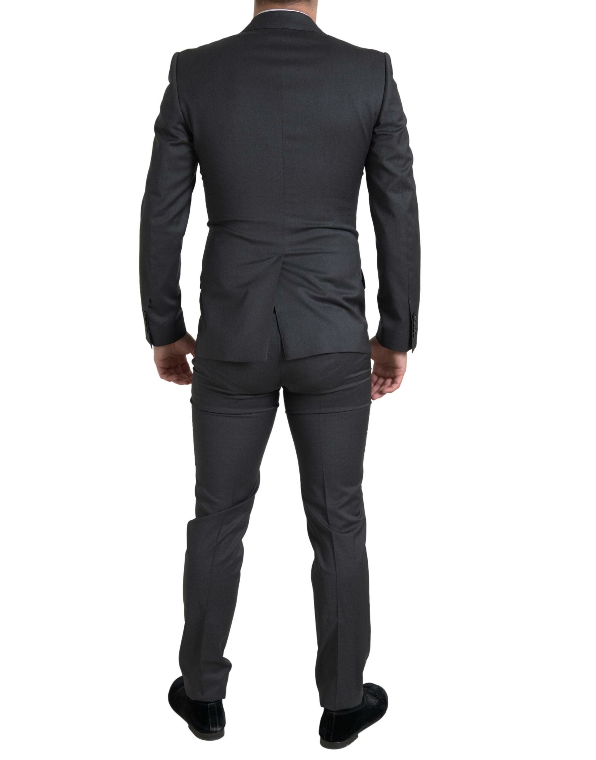 Dolce & Gabbana Gray 2 Piece Double Breasted SICILIA Men's Suit